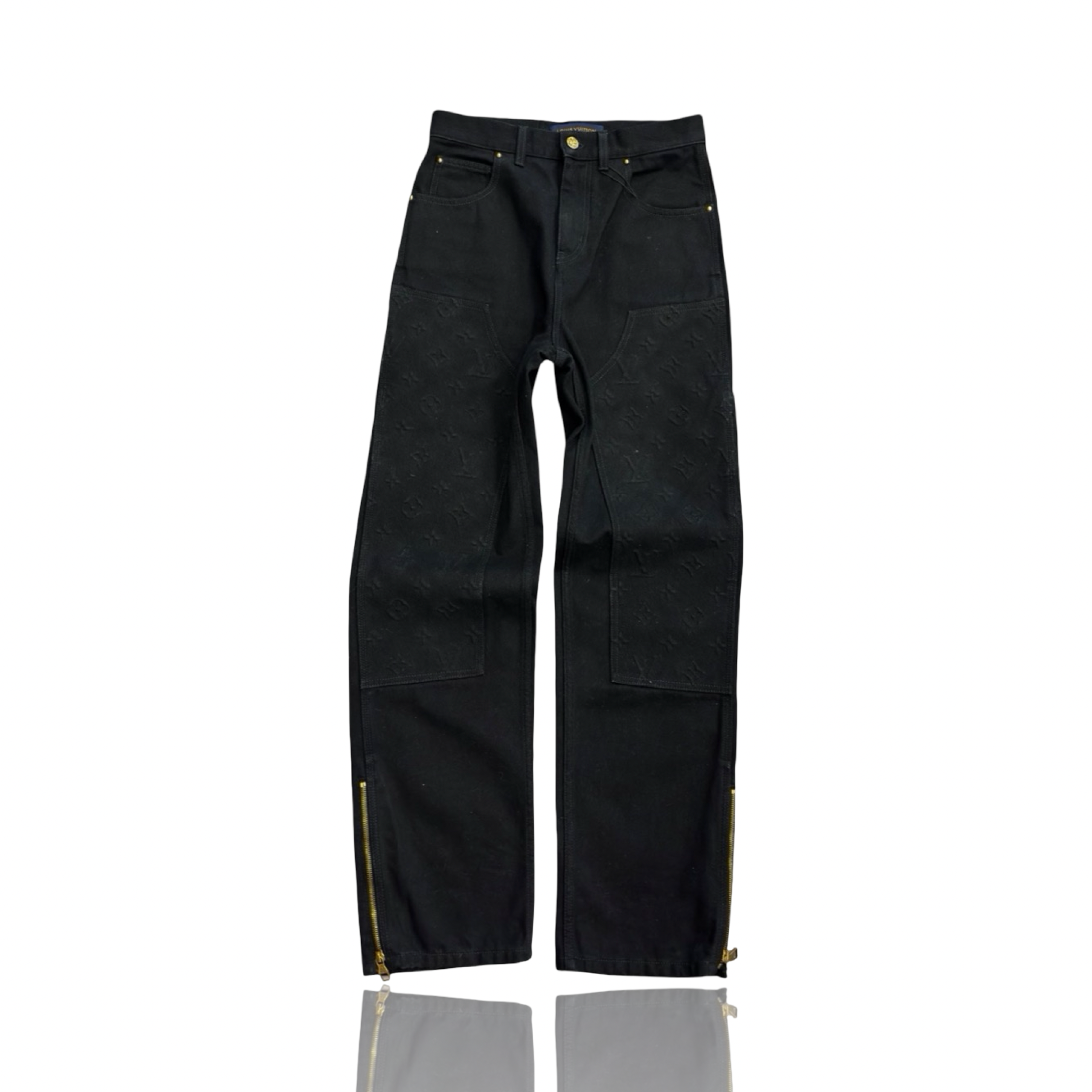 Louis Vuitton Monogram Carpenter Straight Jeans Black