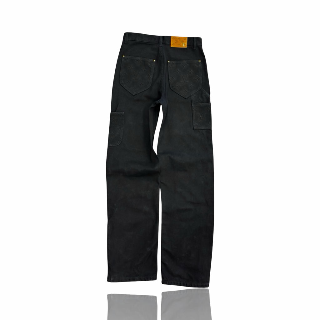Louis Vuitton Monogram Carpenter Straight Jeans Black