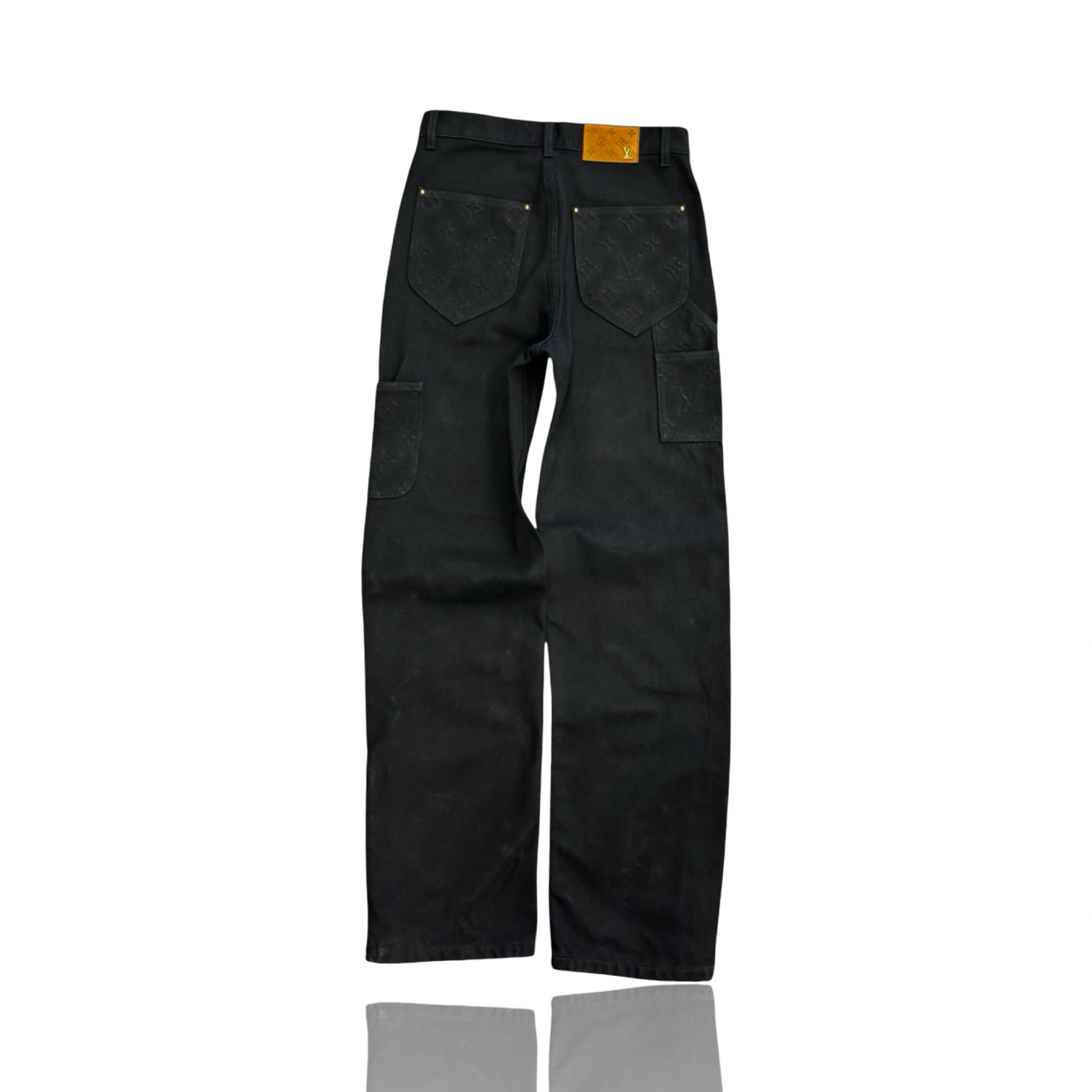 Louis Vuitton Monogram Carpenter Straight Jeans Black