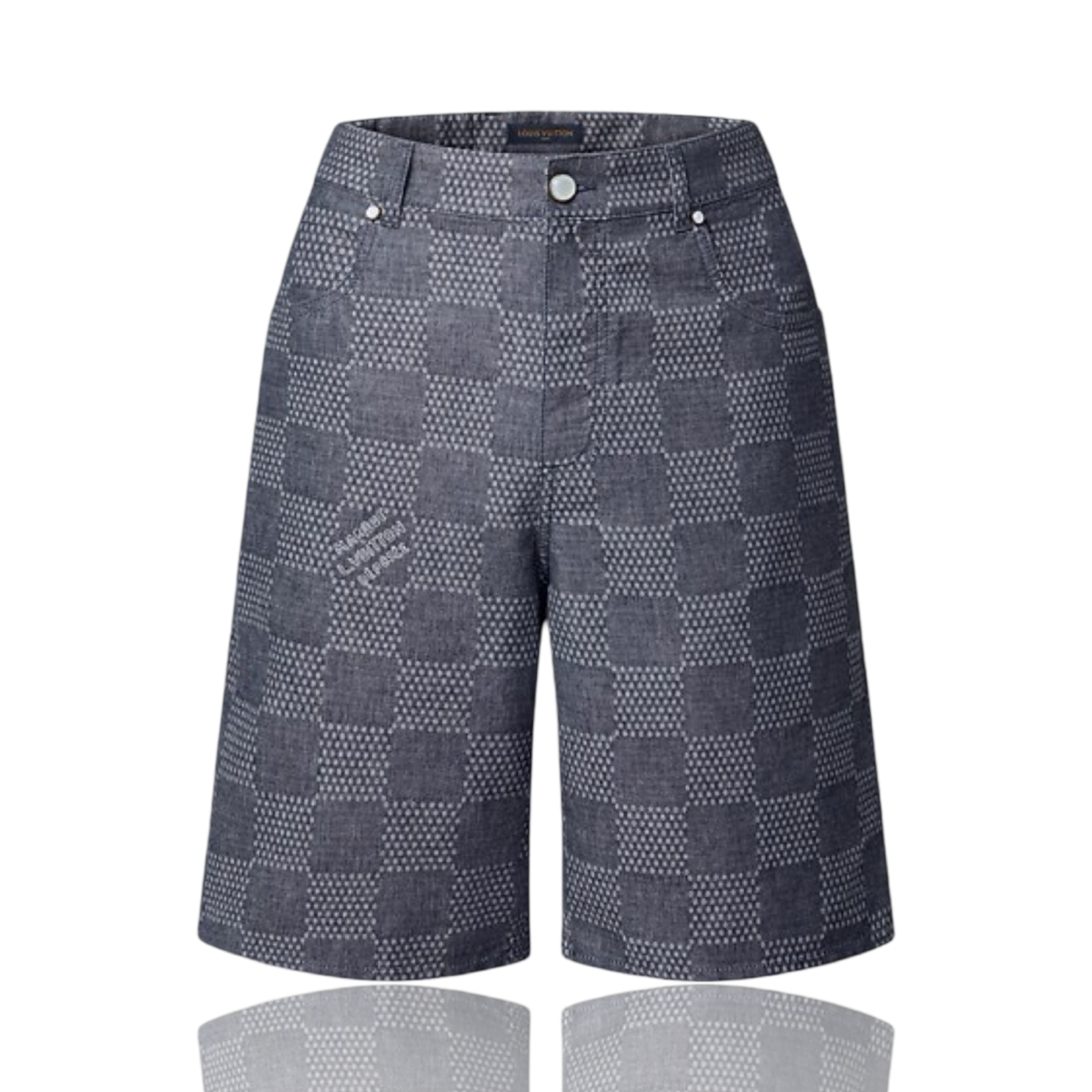 Louis Vuitton Blue Damier Denim Shorts