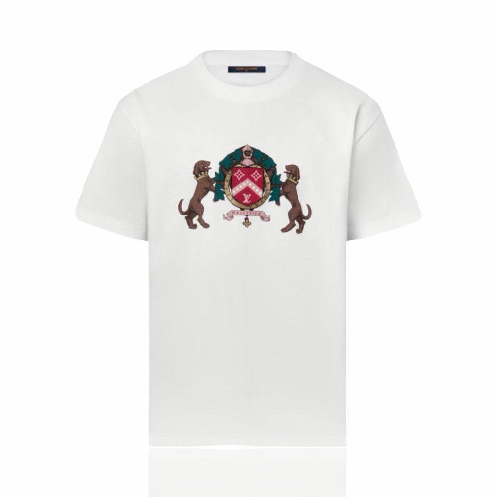 Louis Vuitton Pearl Badge Shield White T-Shirt