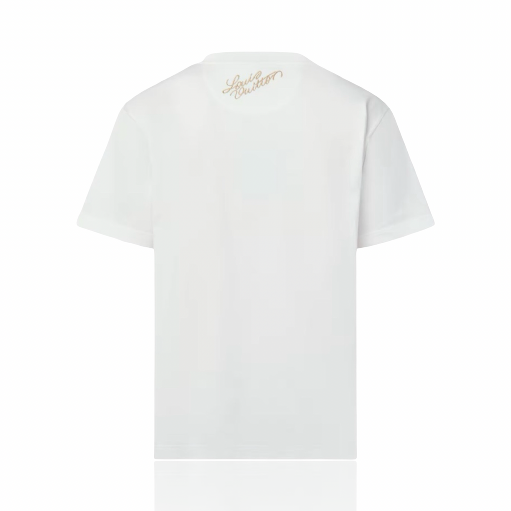 Louis Vuitton Pearl Badge Shield White T-Shirt
