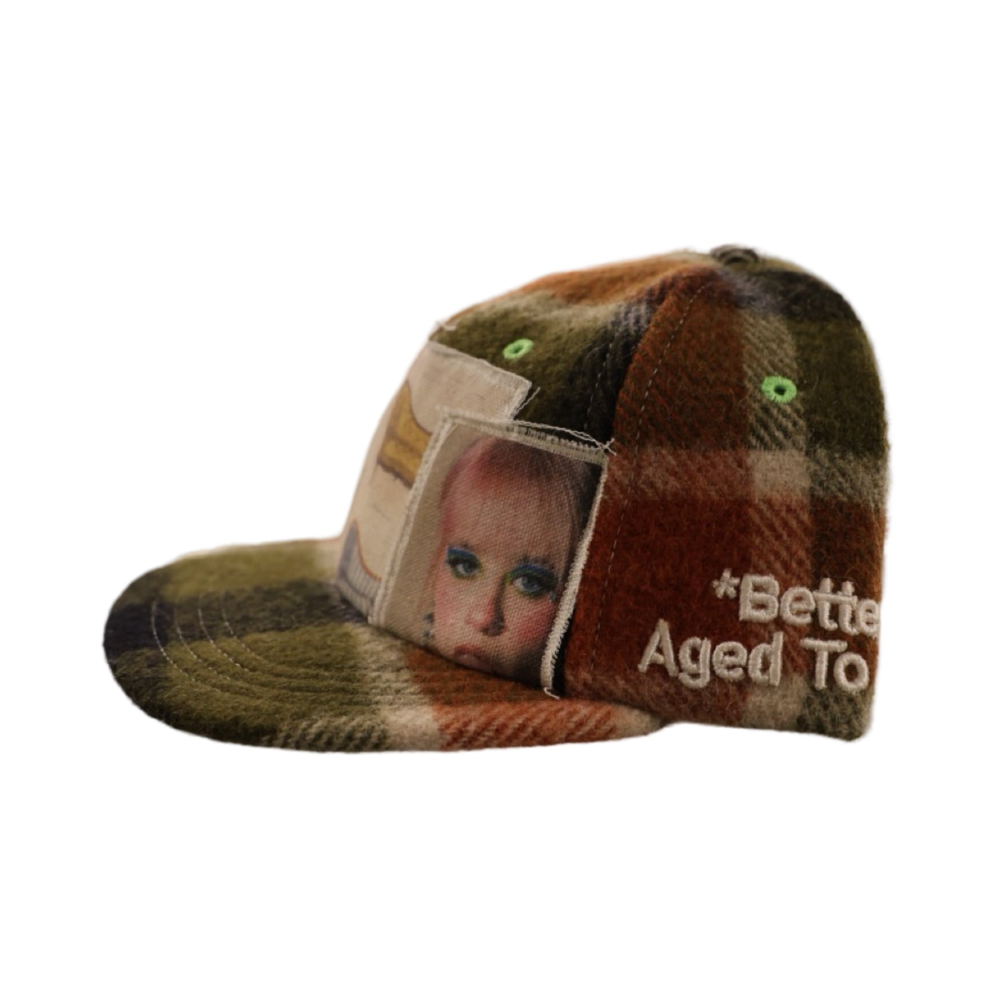 *Better With Age Plaid Pattern Reconstructed Hat #2