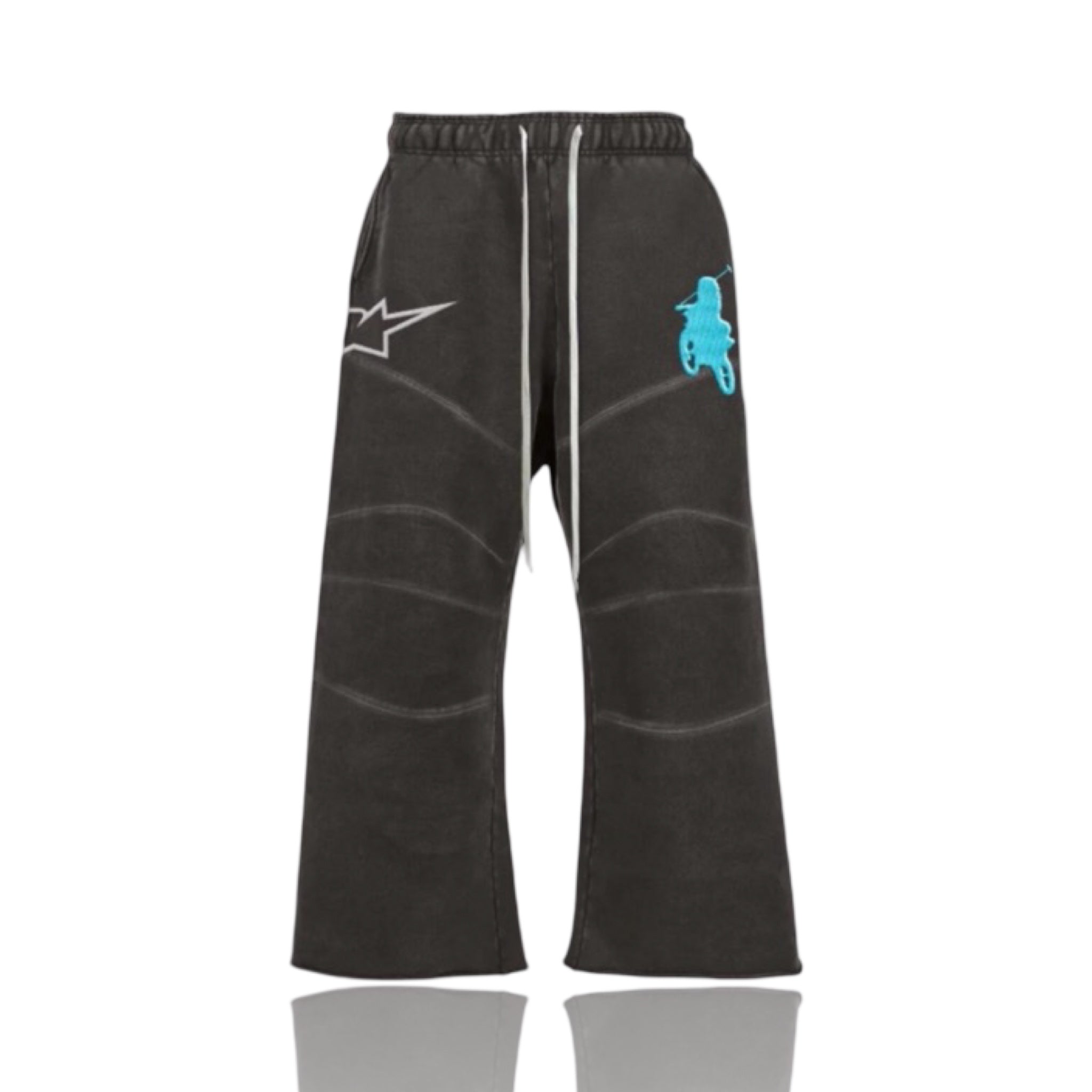 Triple Sevens Moto Black Sweats