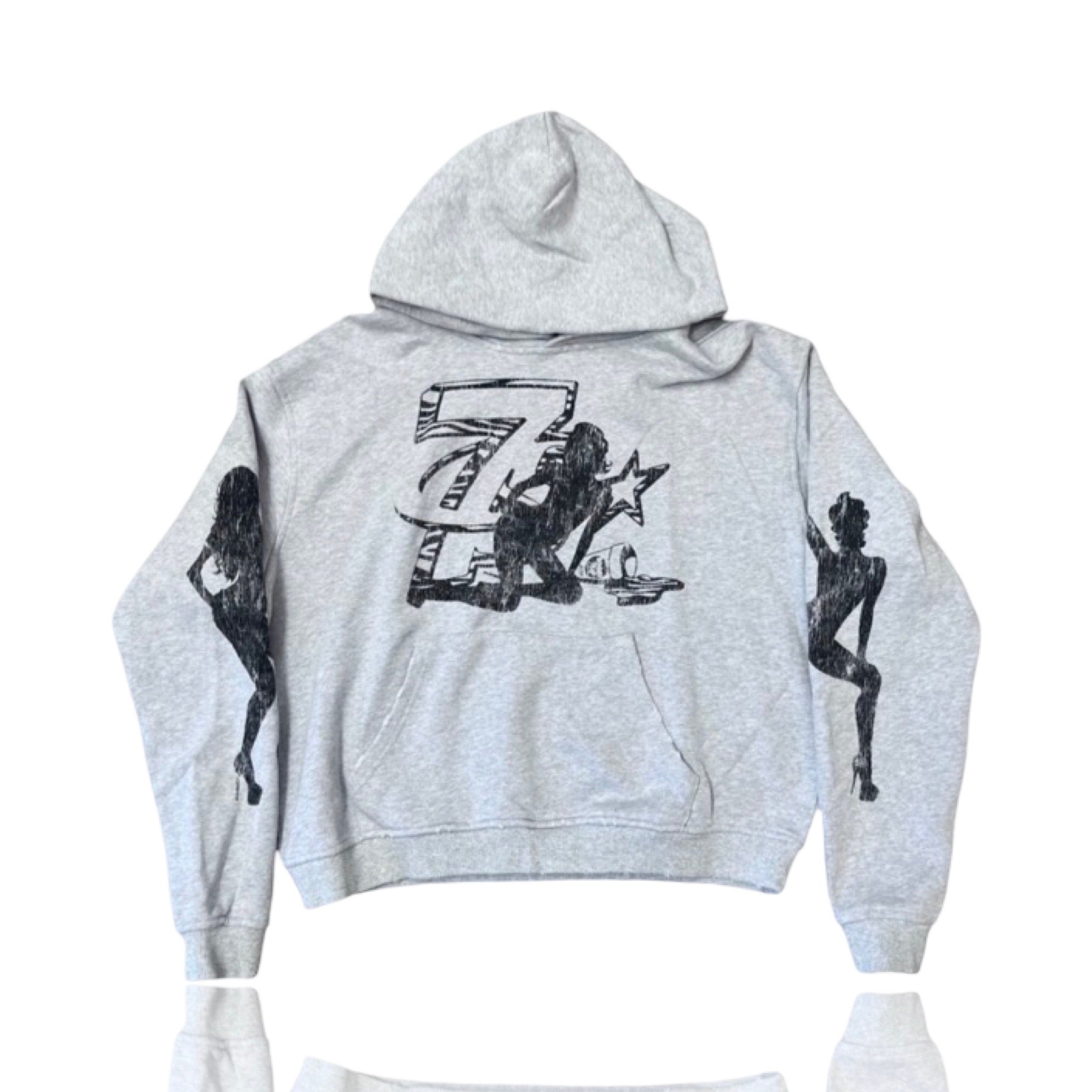 Triple Sevens Trap Logo Hoodie Grey