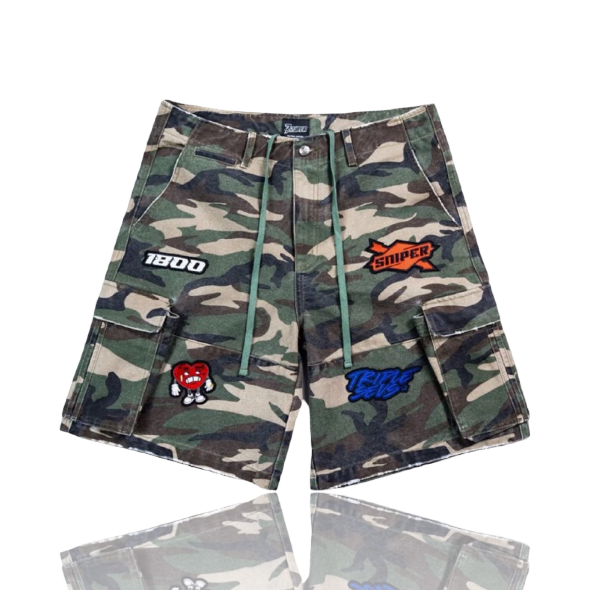 Triple Sevens x SG Camo Cargo Shorts