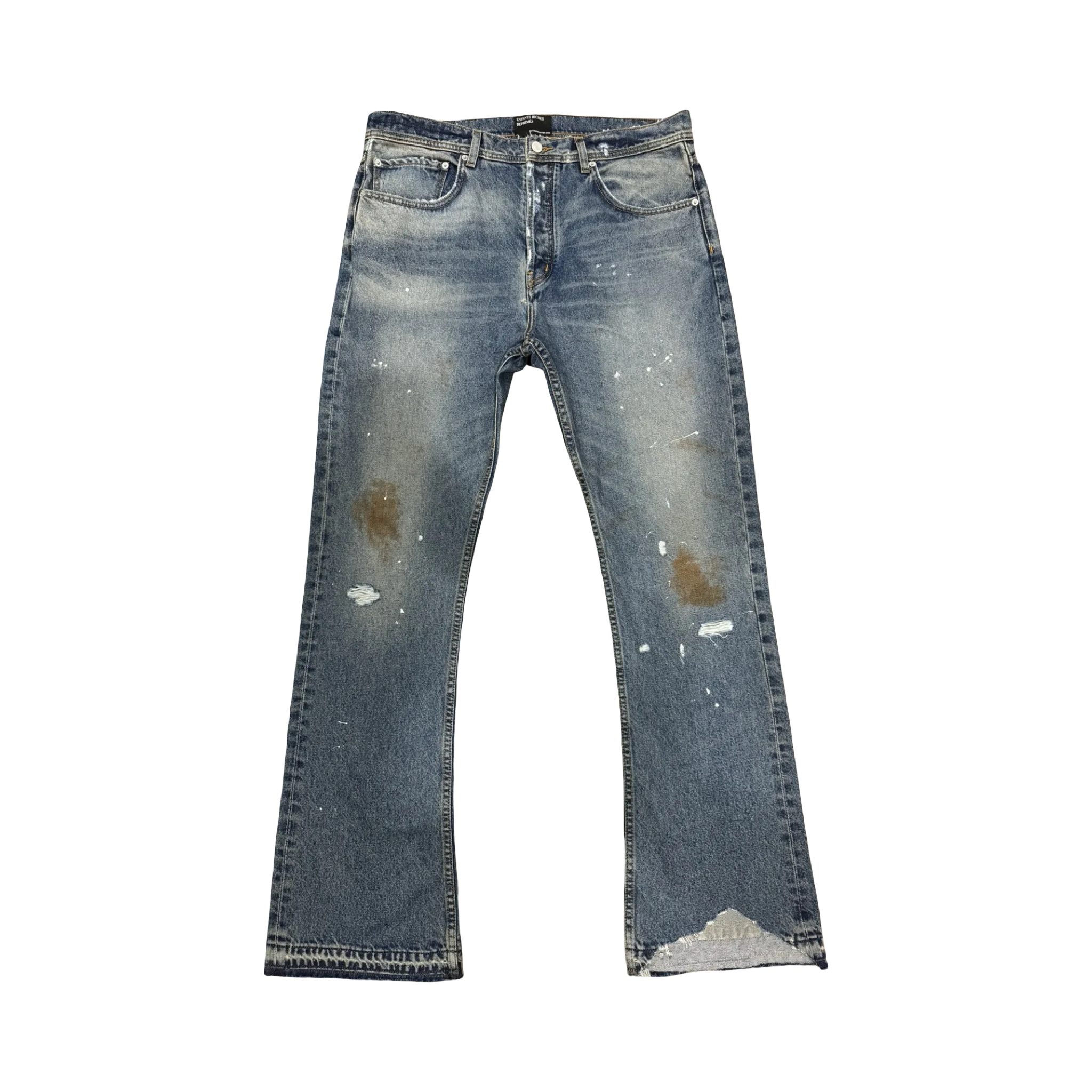 Enfants Riches Déprimés Burnt Distressed Flare Jeans