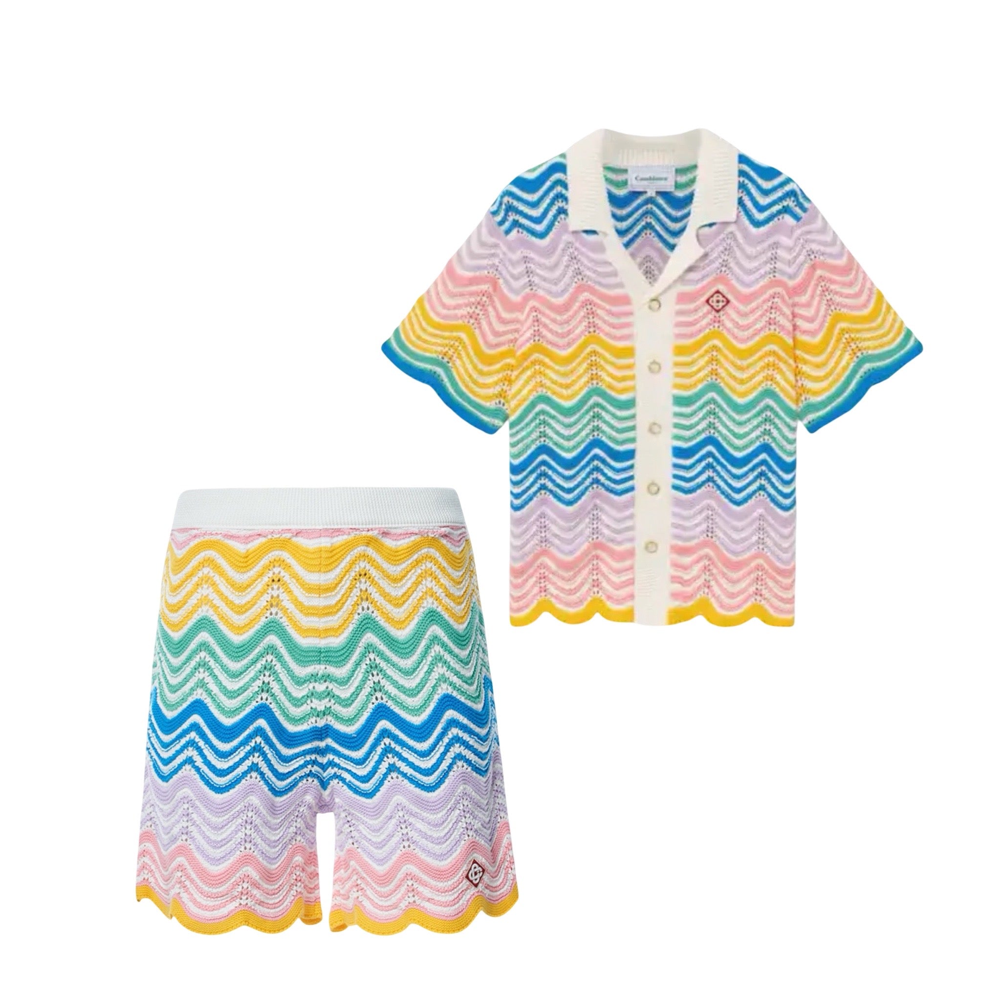Casablanca Knitted Gradient Wave Set