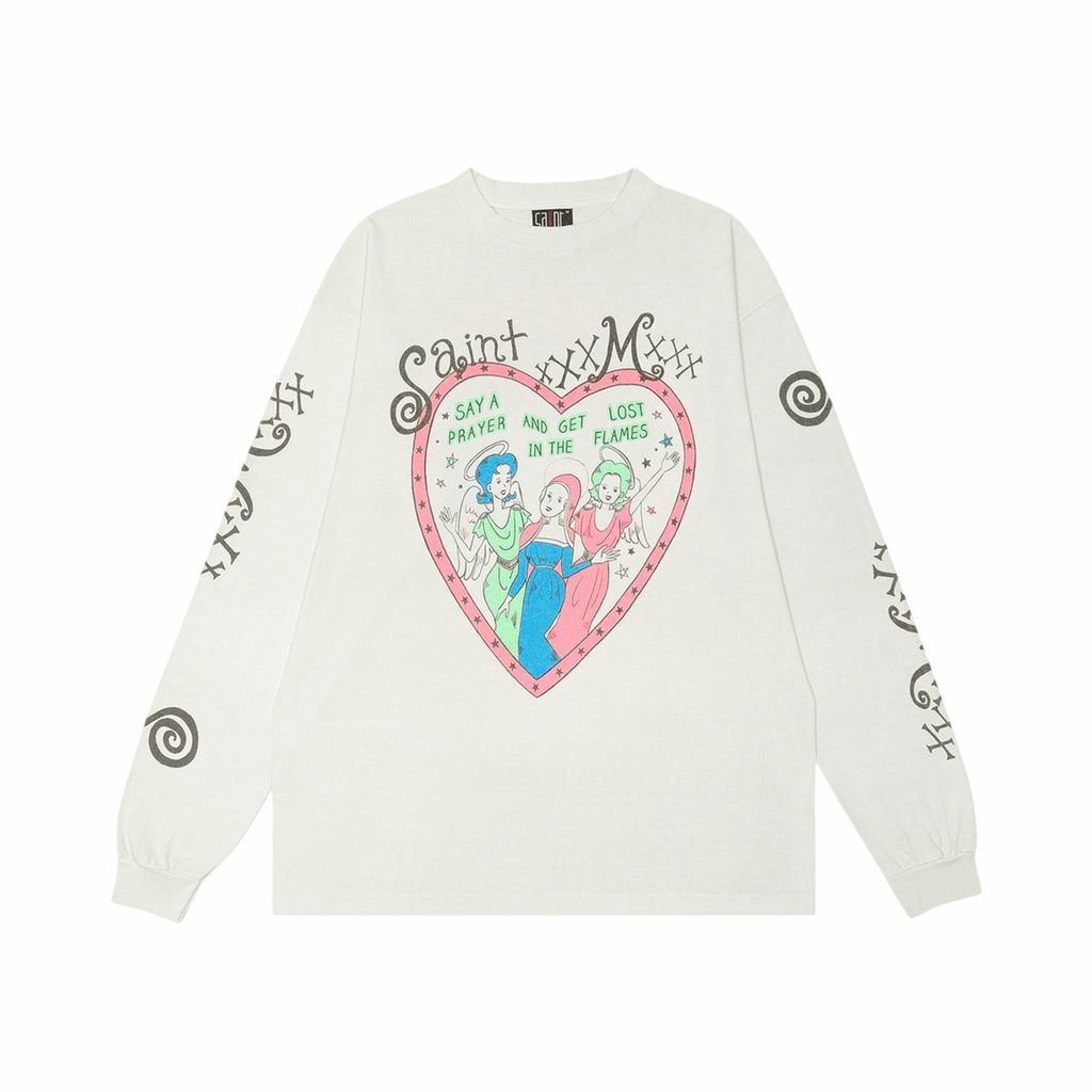 Saint Michael Pink Heart Longsleeve