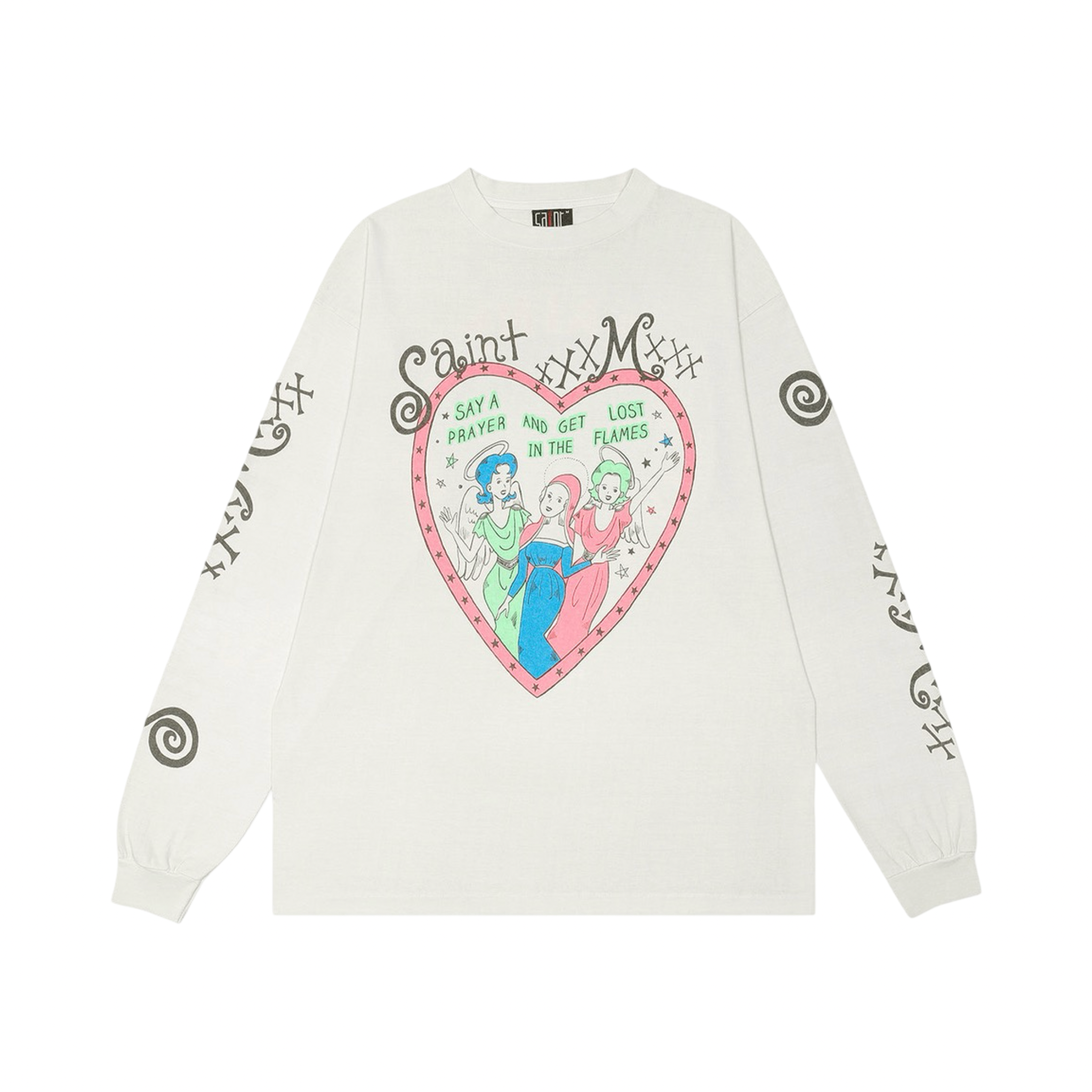 Saint Michael Pink Heart Longsleeve