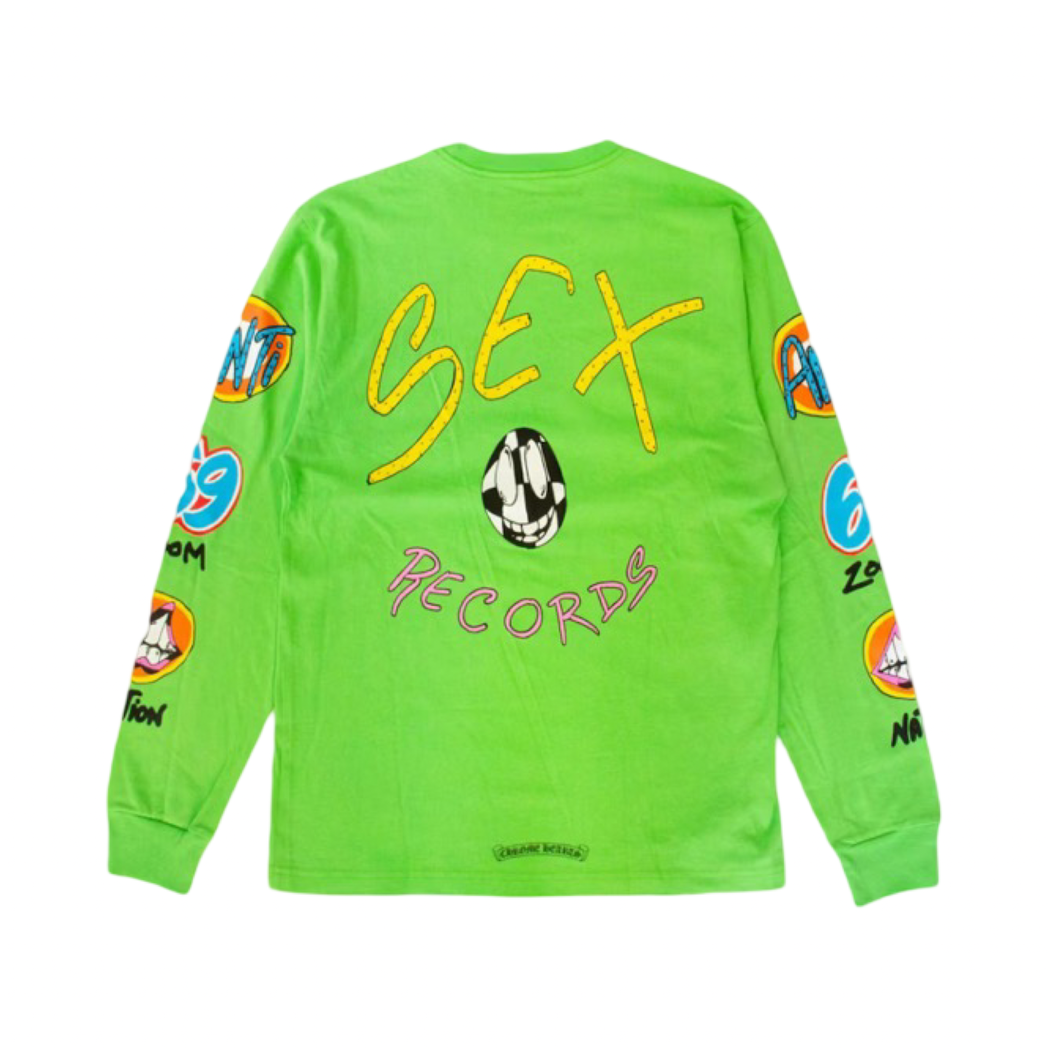 Chrome Hearts X Matty Boy Sex Records Logo Slime Green LongSleeve