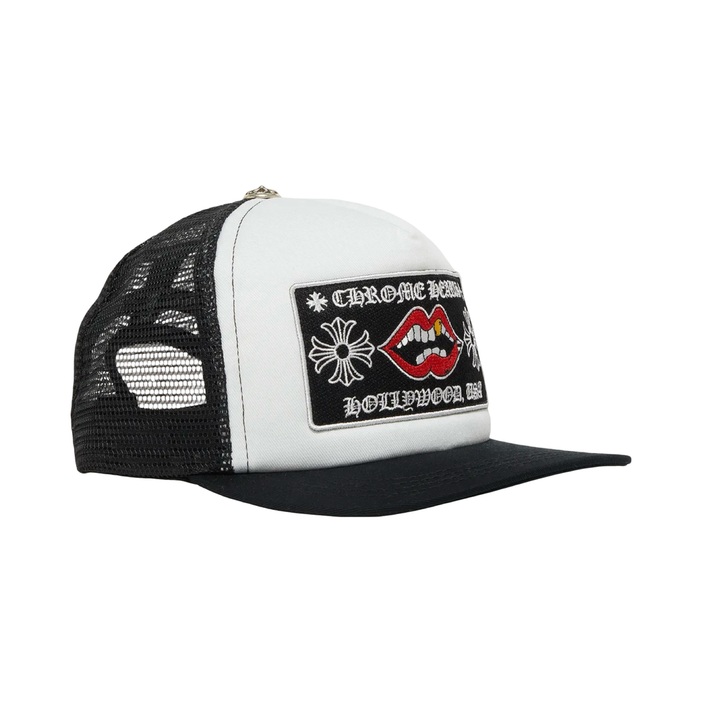 Chrome Hearts Matty Boy Hollywood Chomper Trucker Blk/White