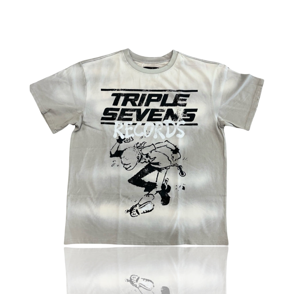 Triple Sevens Records Light Grey Tee