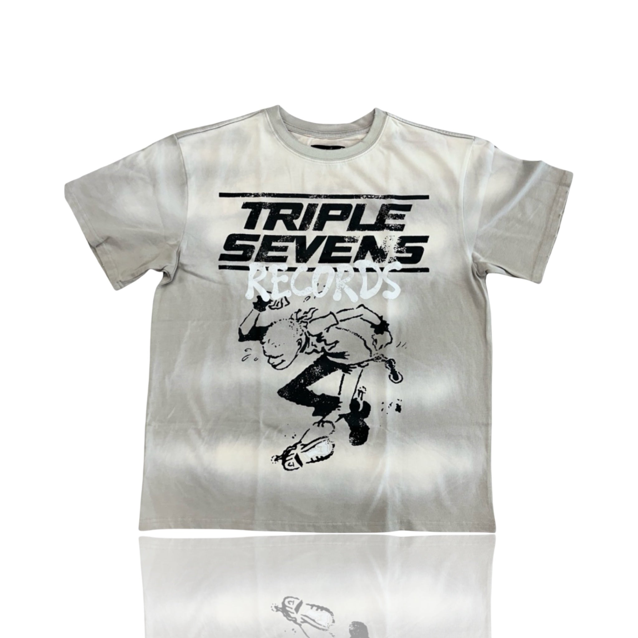 Triple Sevens Records Light Grey Tee
