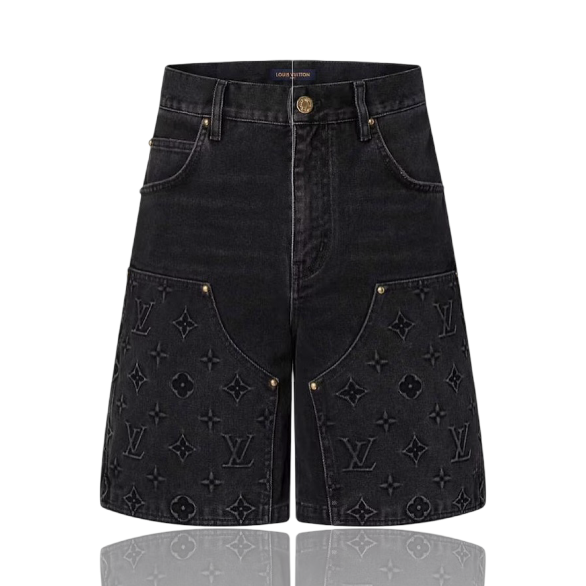 Louis Vuitton Carpenter Denim Shorts Black