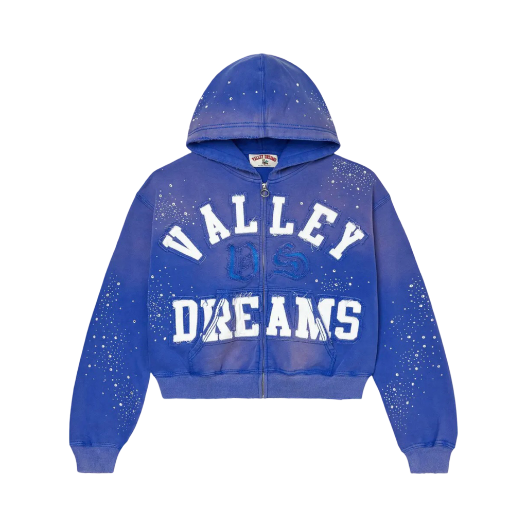Vale Forever Classico Zip Up Hoodie Blue