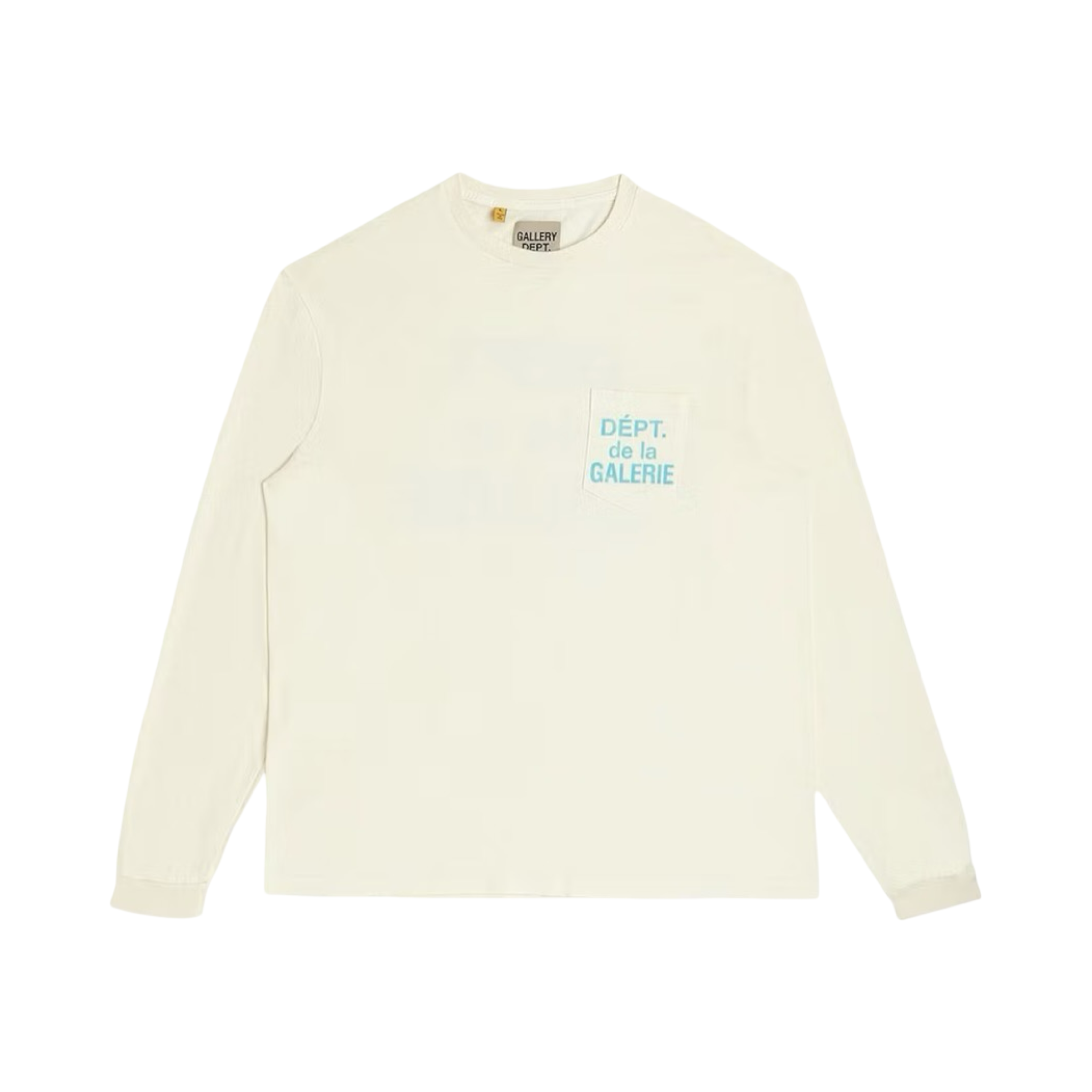 Gallery Dept. French Logo LongSleeve Pocket Shirt Cream Blue
