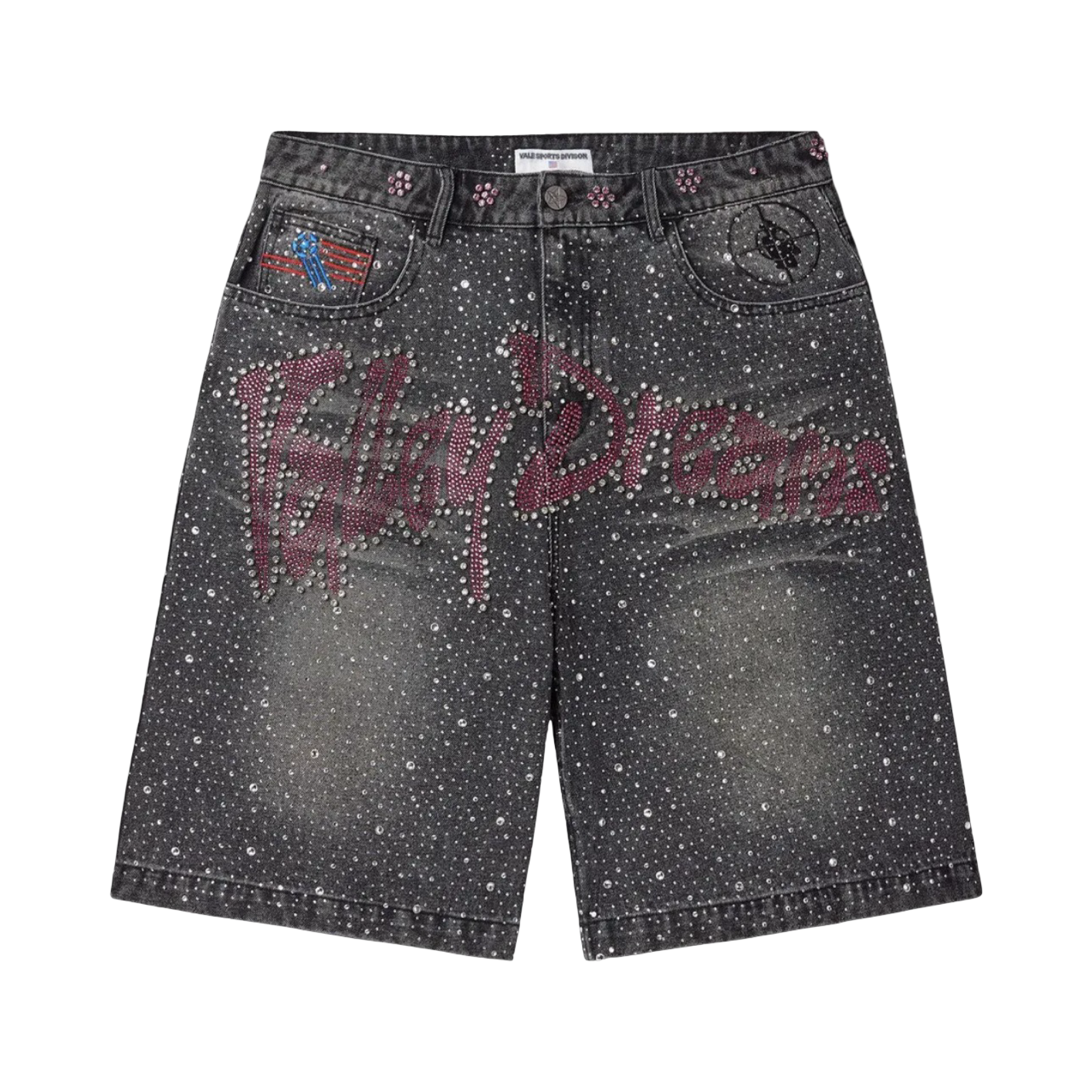 Vale Forever Iced Out Jorts Black