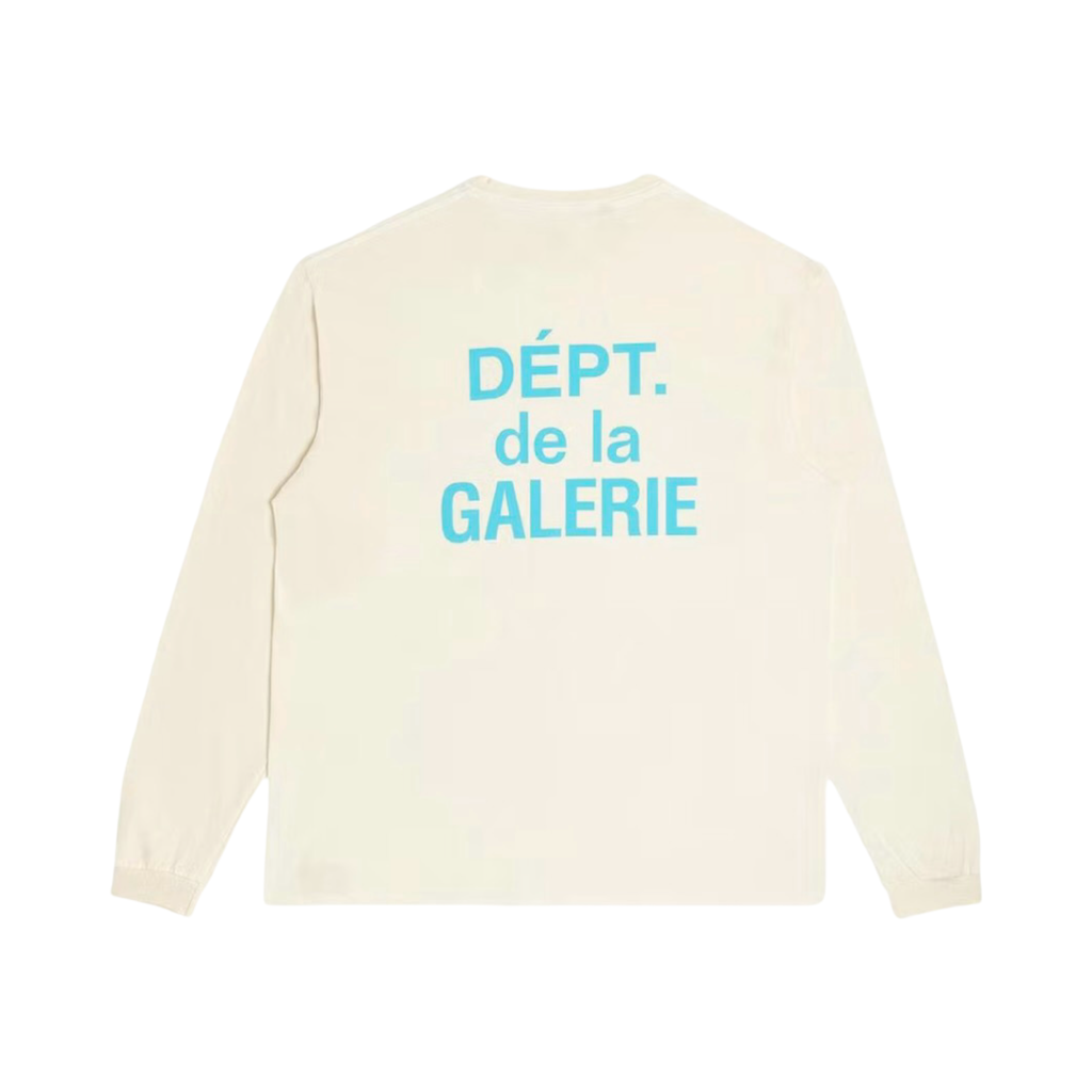 Gallery Dept. French Logo LongSleeve Pocket Shirt Cream Blue
