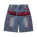 Vale Forever Blue Graffiti Jorts