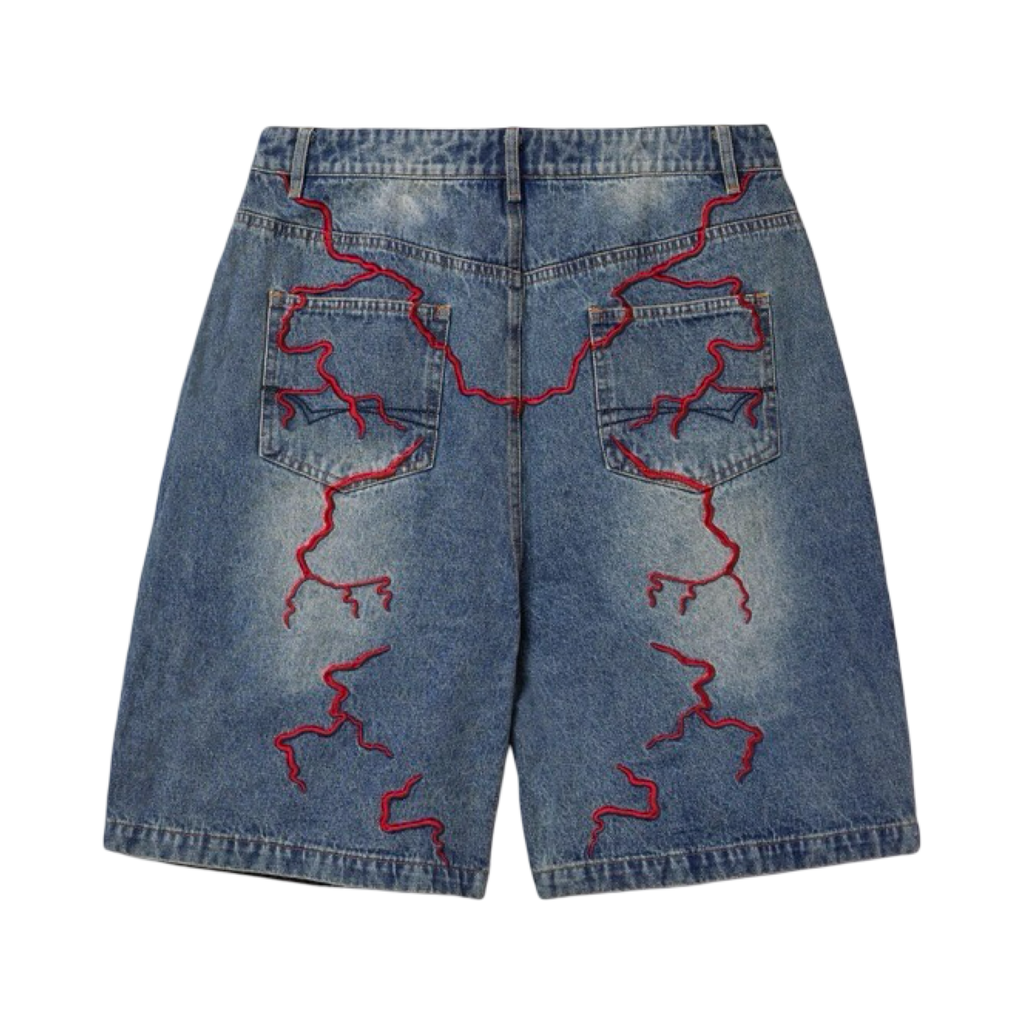 Vale Forever Blue Graffiti Jorts