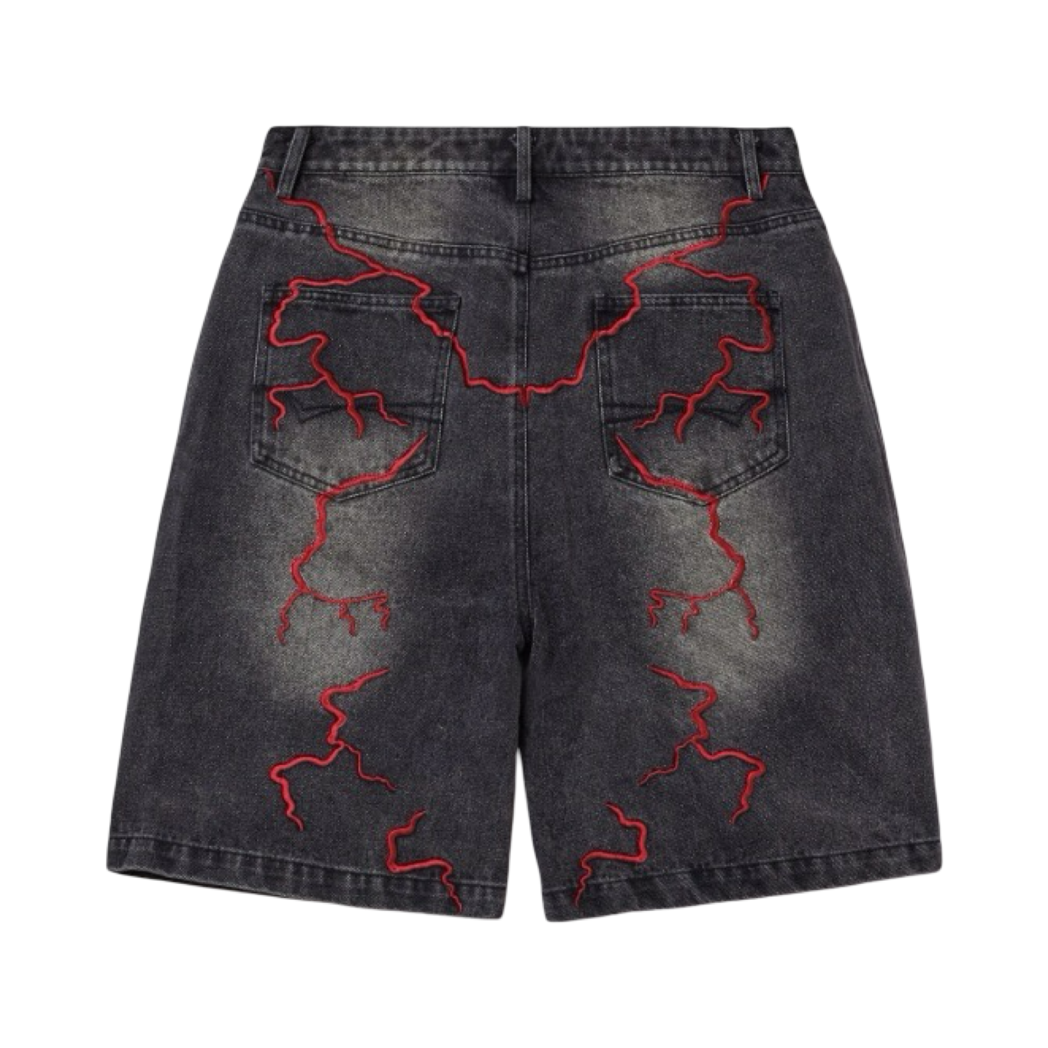 Vale Forever Black Graffiti Jorts