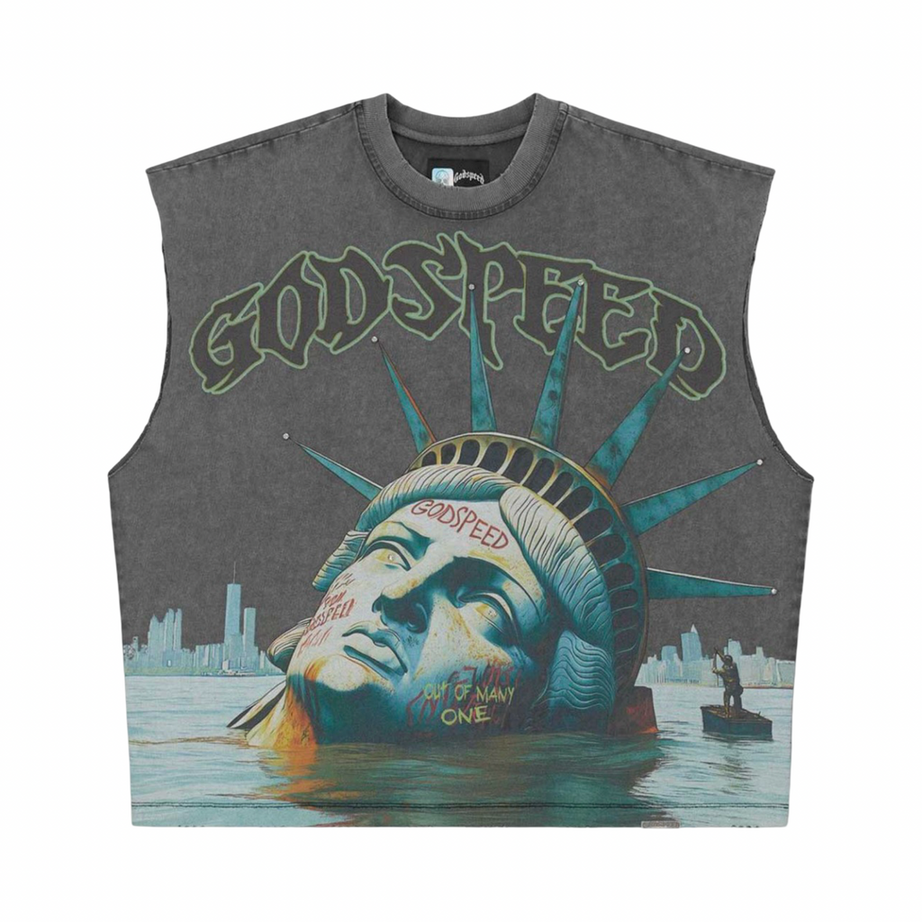 Godspeed Sunken Liberty 2 Sleeveless Tee Slate Grey