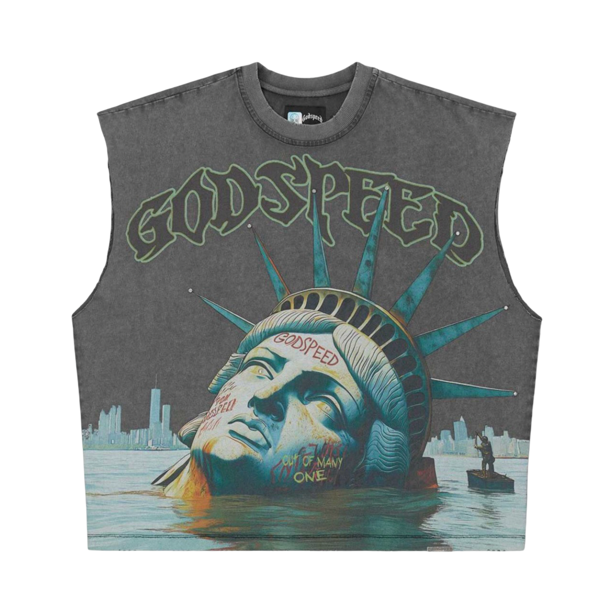 Godspeed Sunken Liberty 2 Sleeveless Tee Slate Grey