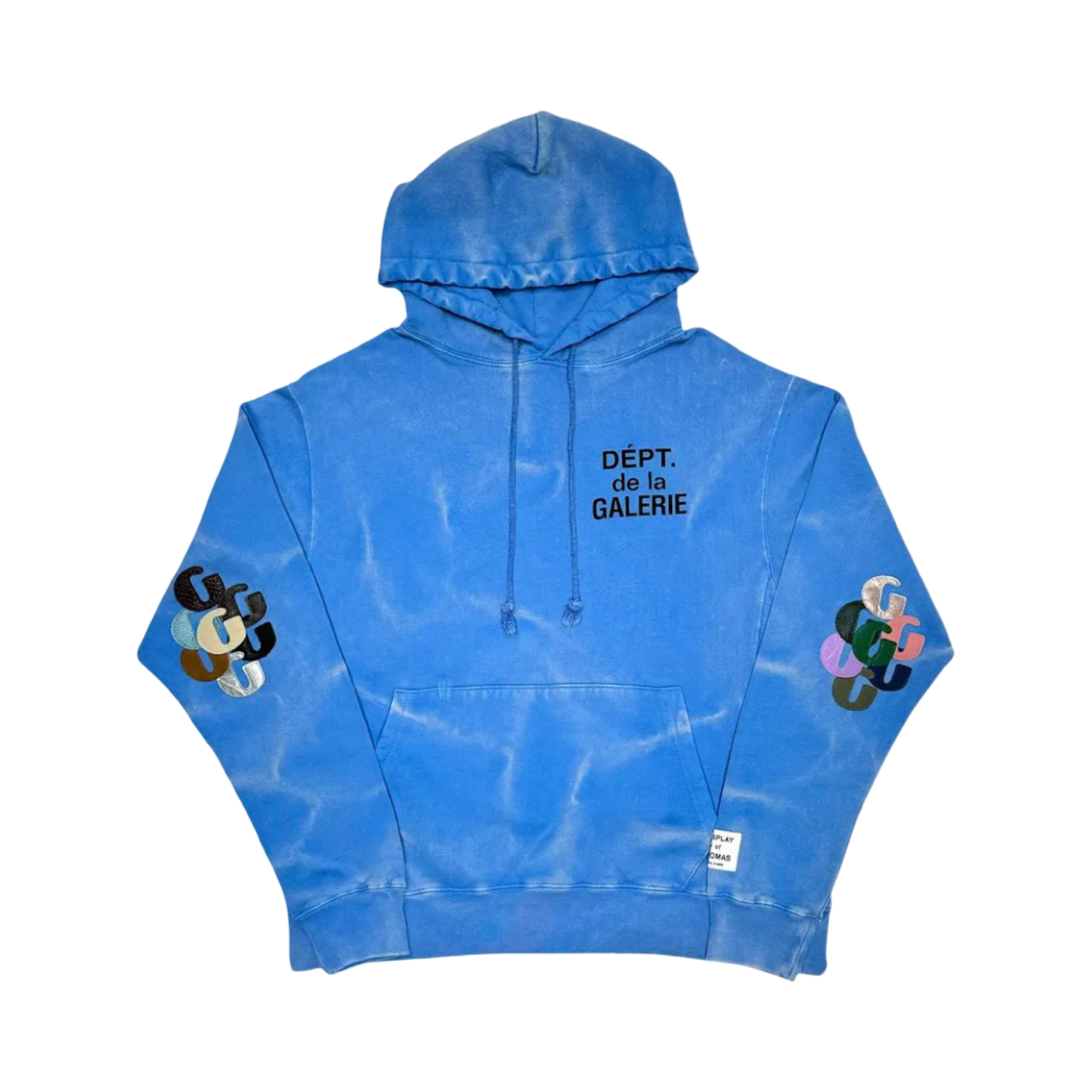 Gallery Dept. French Logo Tie Dye G Patch Hoodie Blue