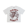 Saint Vanity Big Logo Tee White/Burgundy