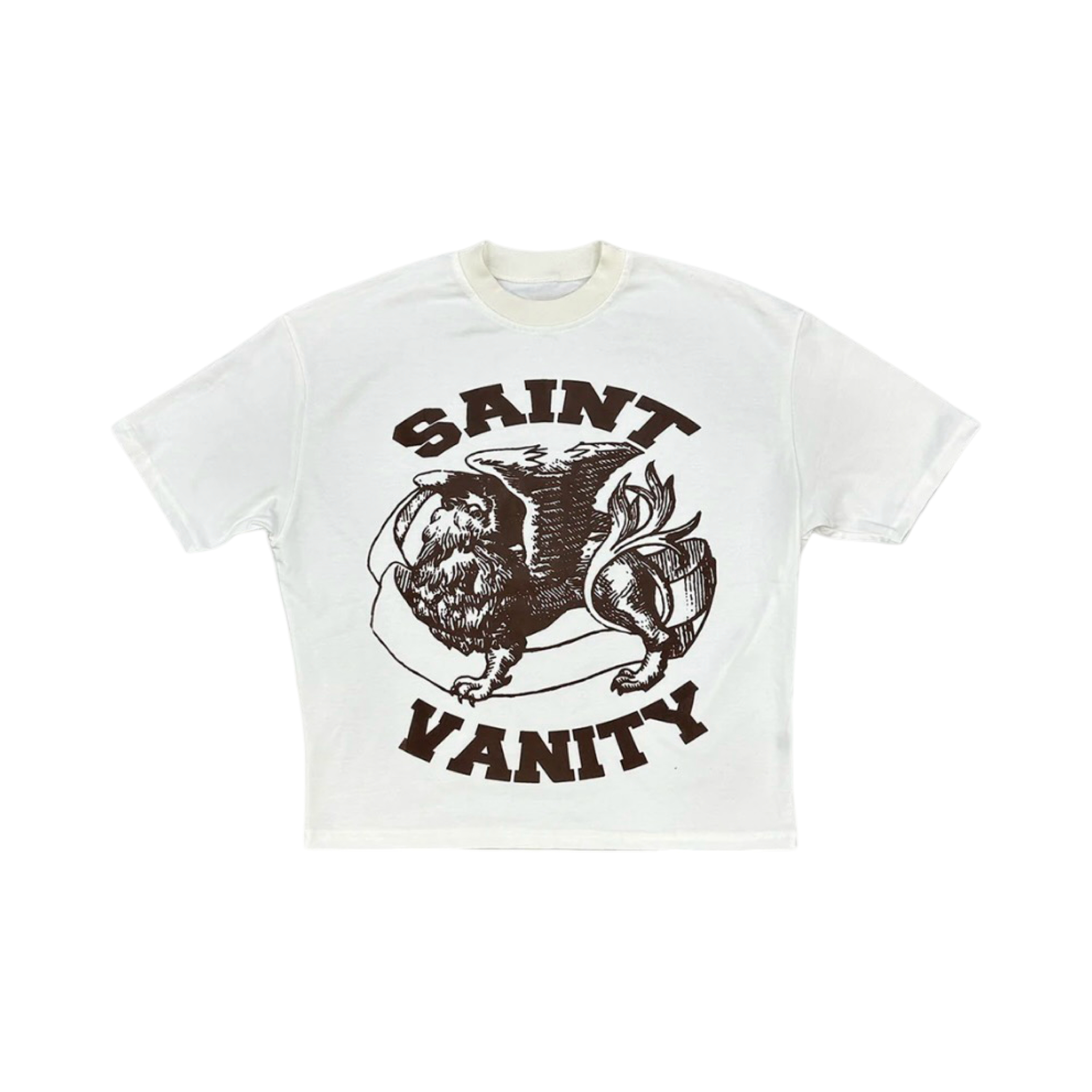 Saint Vanity Big Logo Tee White/Brown