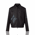 Louis Vuitton Frequency Embroidered Leather Jacket