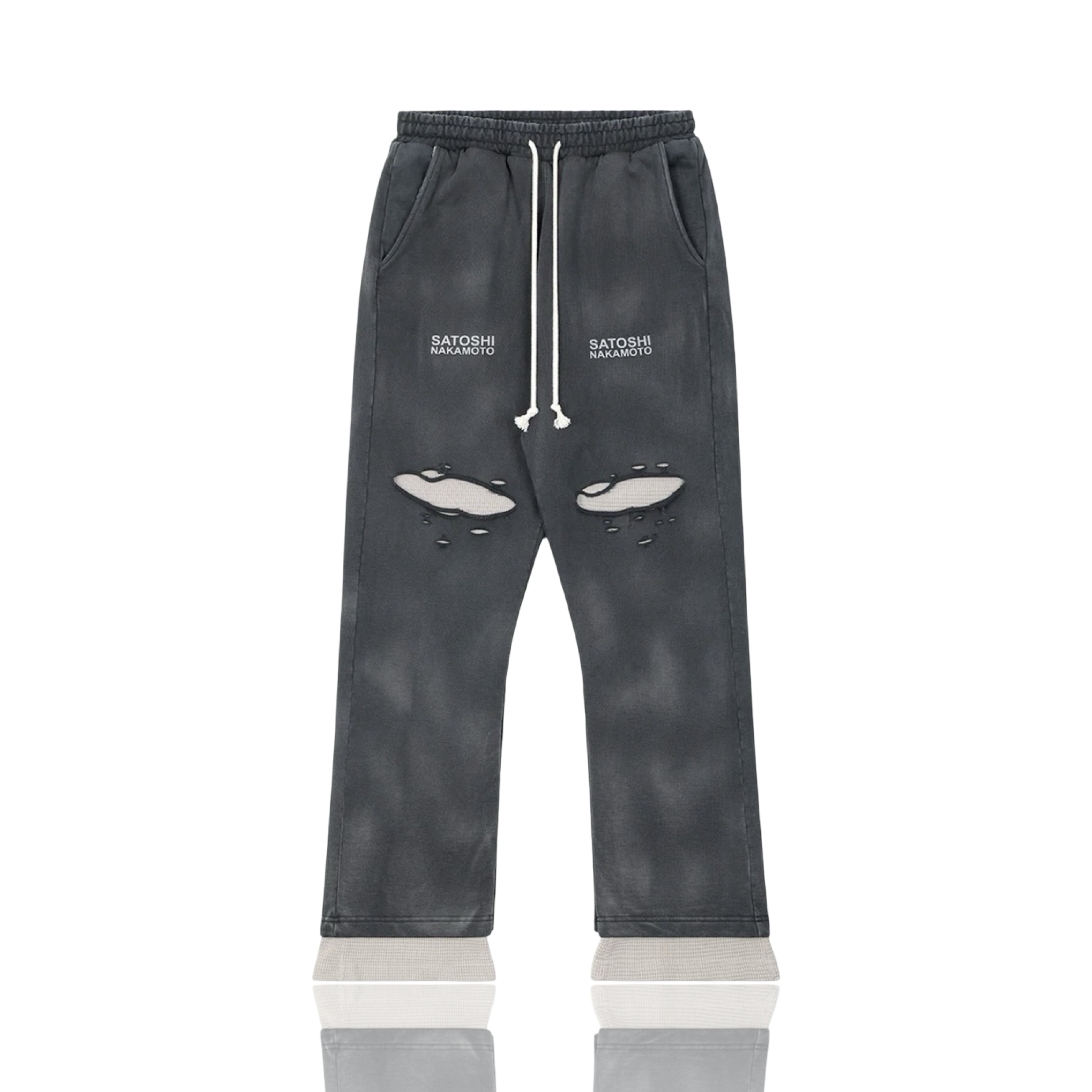 Satoshi Nakamoto Holy Ghost Layered Sweatpants Black