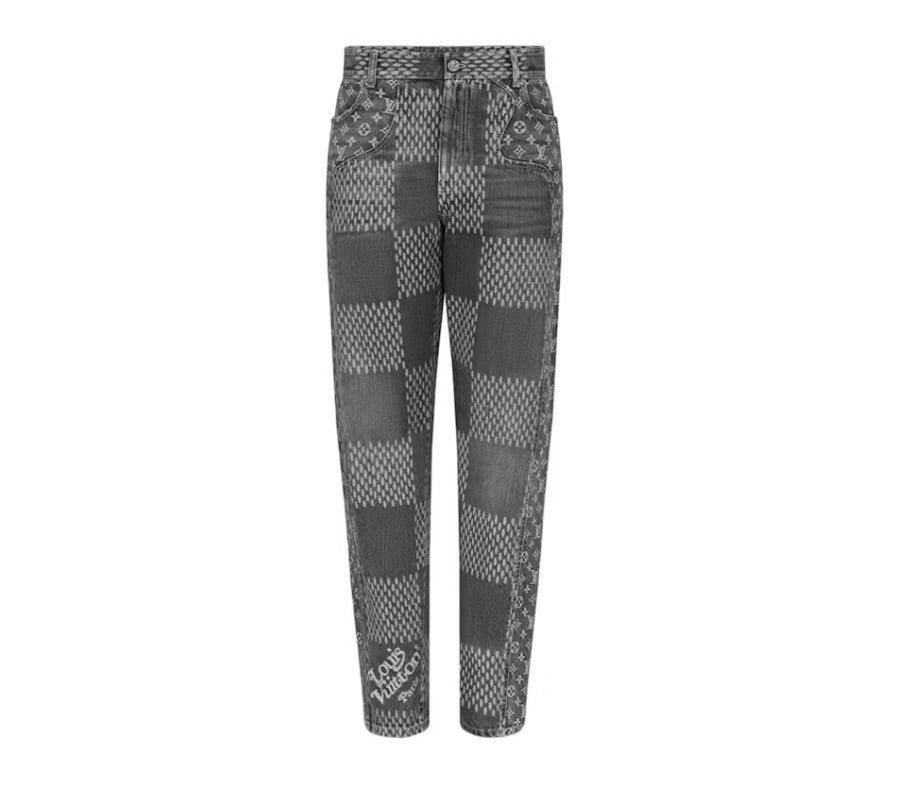 Louis Vuitton Nigo Grey Giant Damier Monogram Jeans