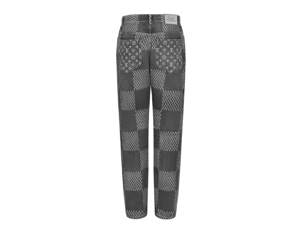 Louis Vuitton Nigo Grey Giant Damier Monogram Jeans