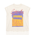 Satoshi Nakamoto Worldwide Vintage Cut Off Tee Cream