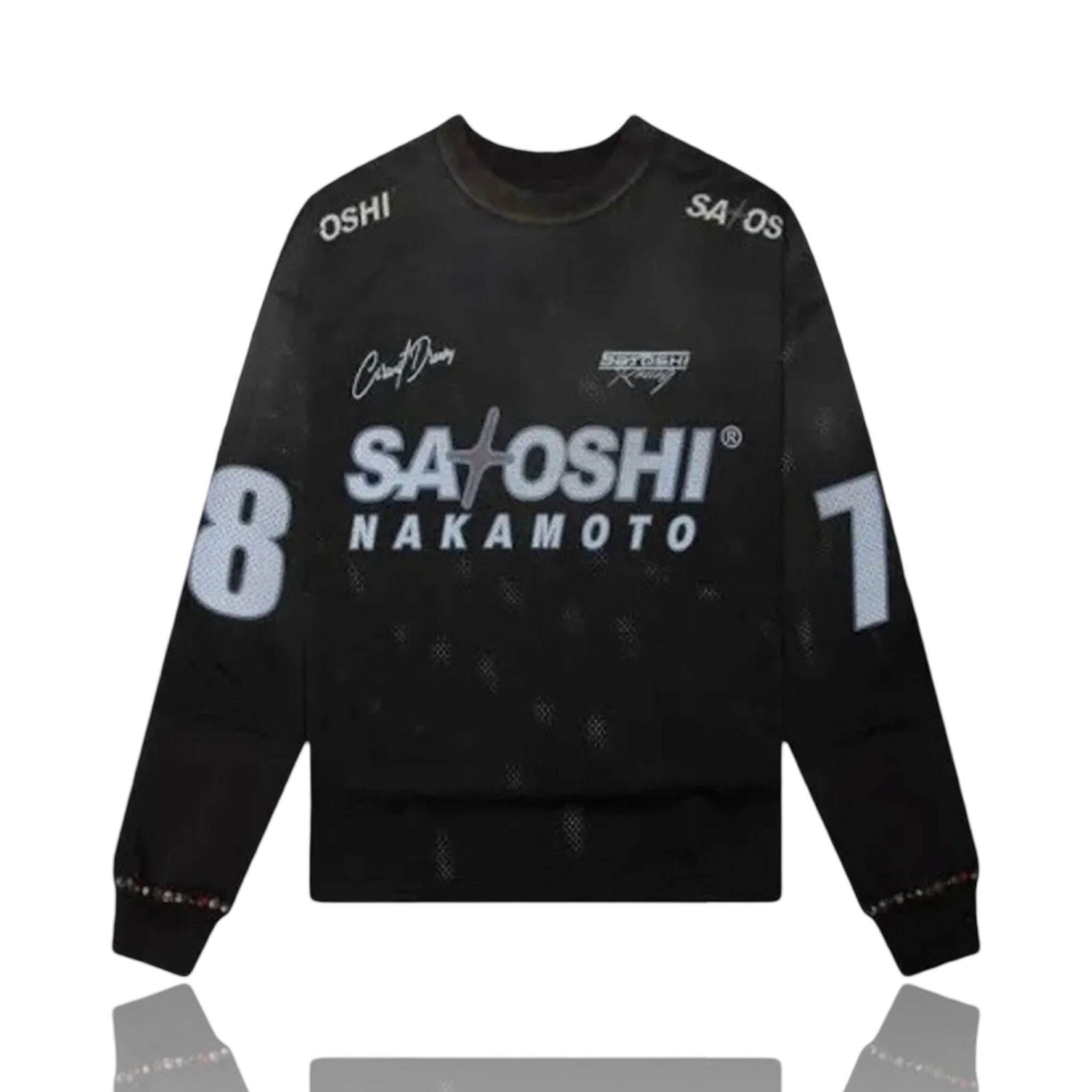 Satoshi Nakamoto Mesh Moto Jersey Black