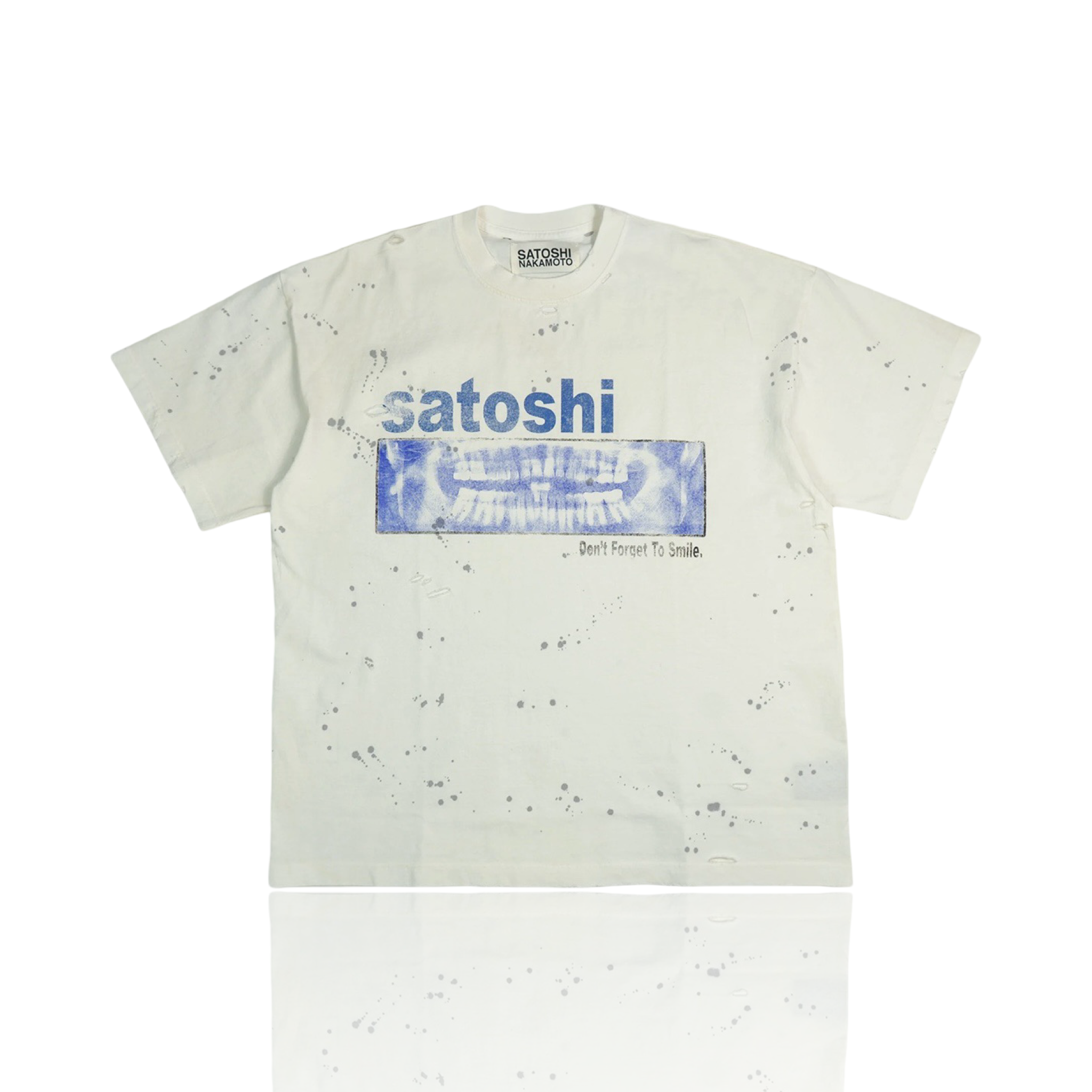 Satoshi Nakamoto Don't Forget To Smile Tee Cream