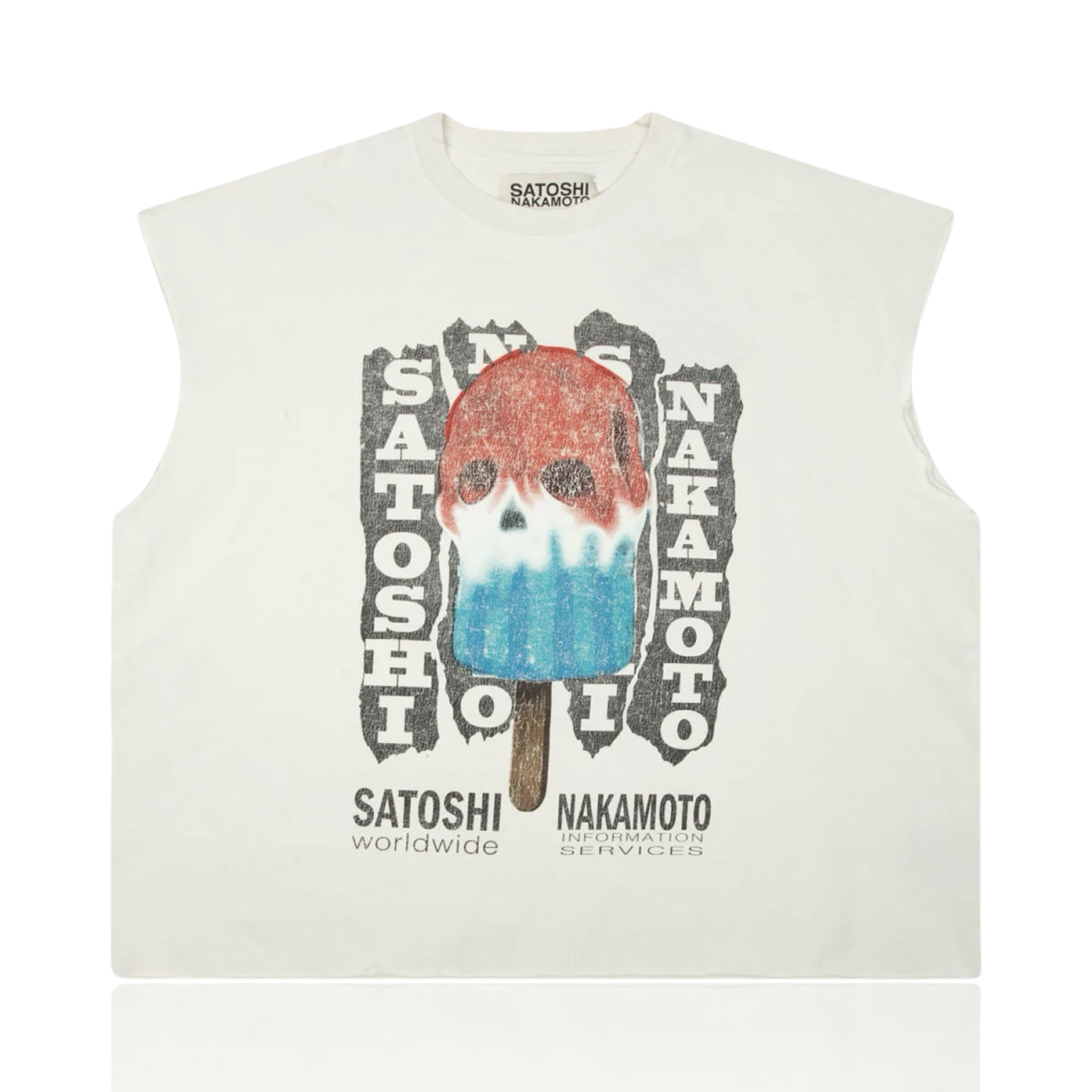 Satoshi Nakamoto Info Services Cut Off Tee