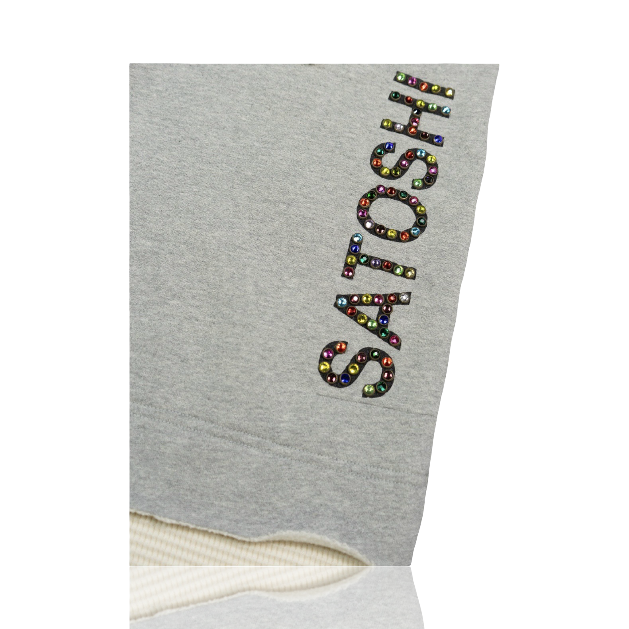 Satoshi Nakamoto Studded Double Layer Sweats Grey