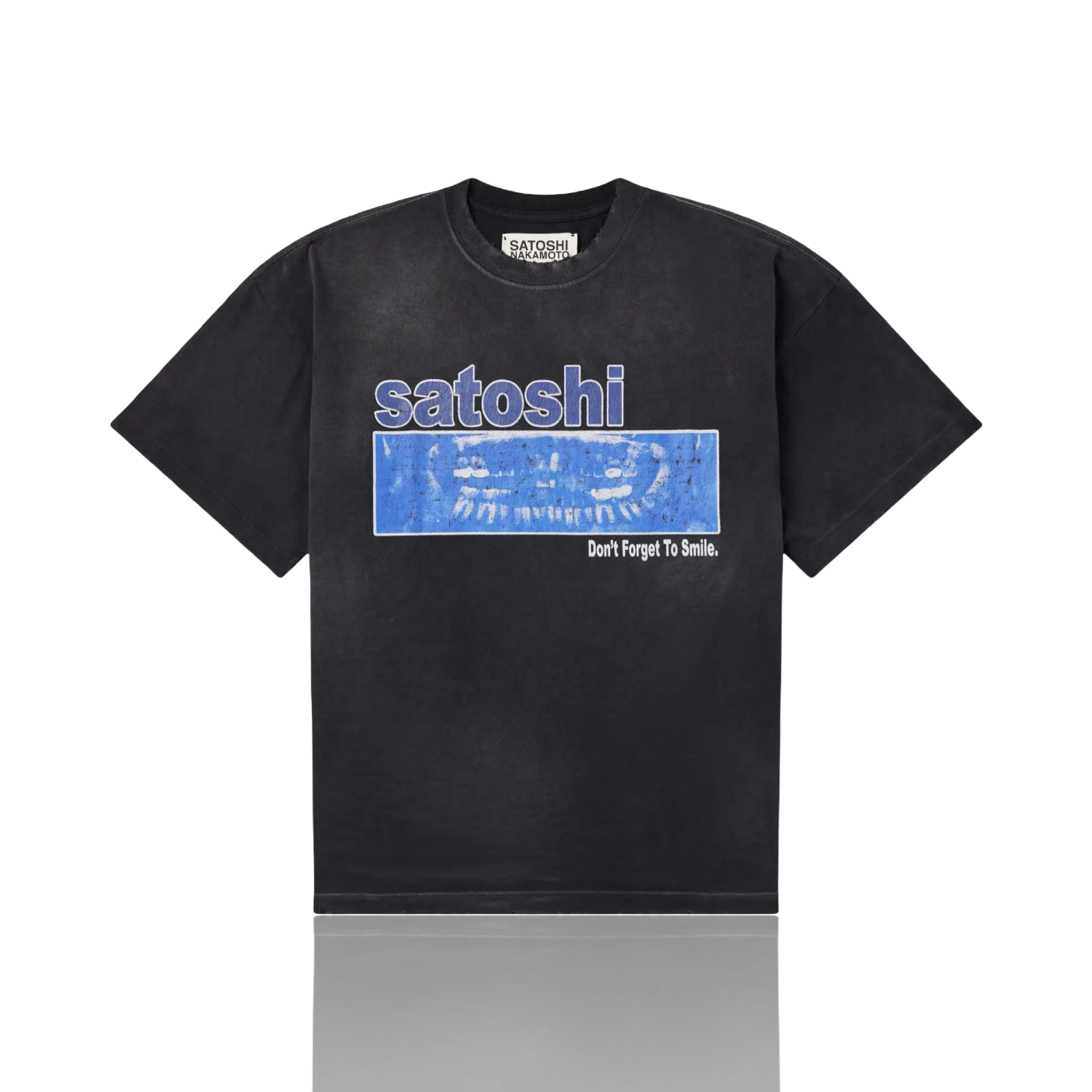 Satoshi Nakamoto Don't Forget To Smile Tee Black