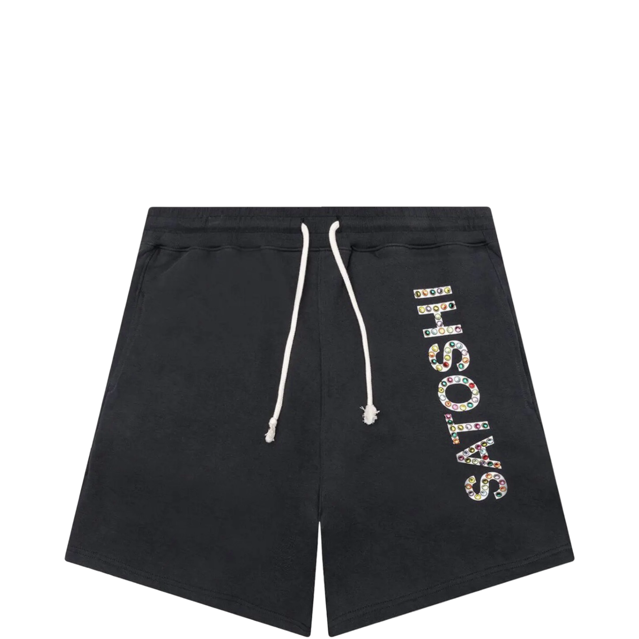 Satoshi Nakamoto Drifter Studded Sweat Shorts Black