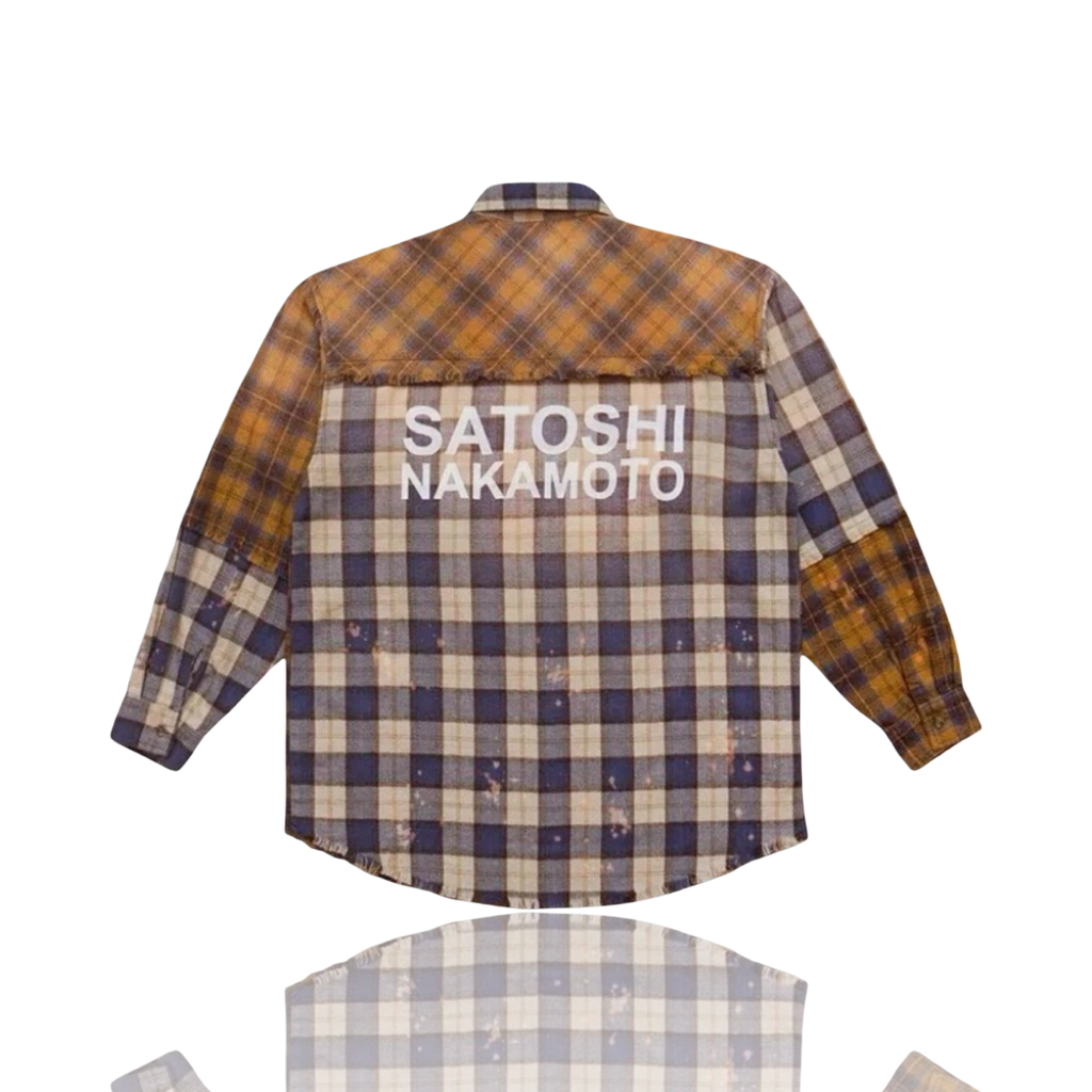Satoshi Nakamoto Logo Patchwork Flannel