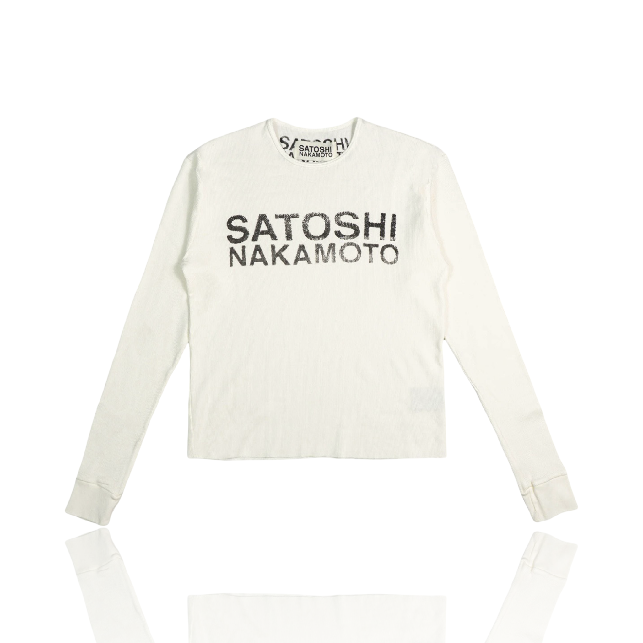 Satoshi Nakamoto Logo Thermal White