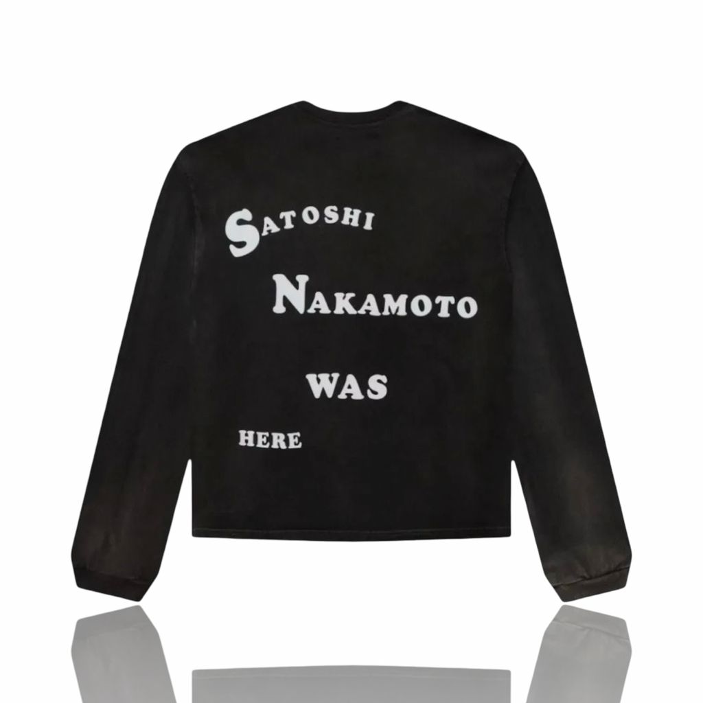 Satoshi Nakamoto Satoshi Was Here Longsleeve Black