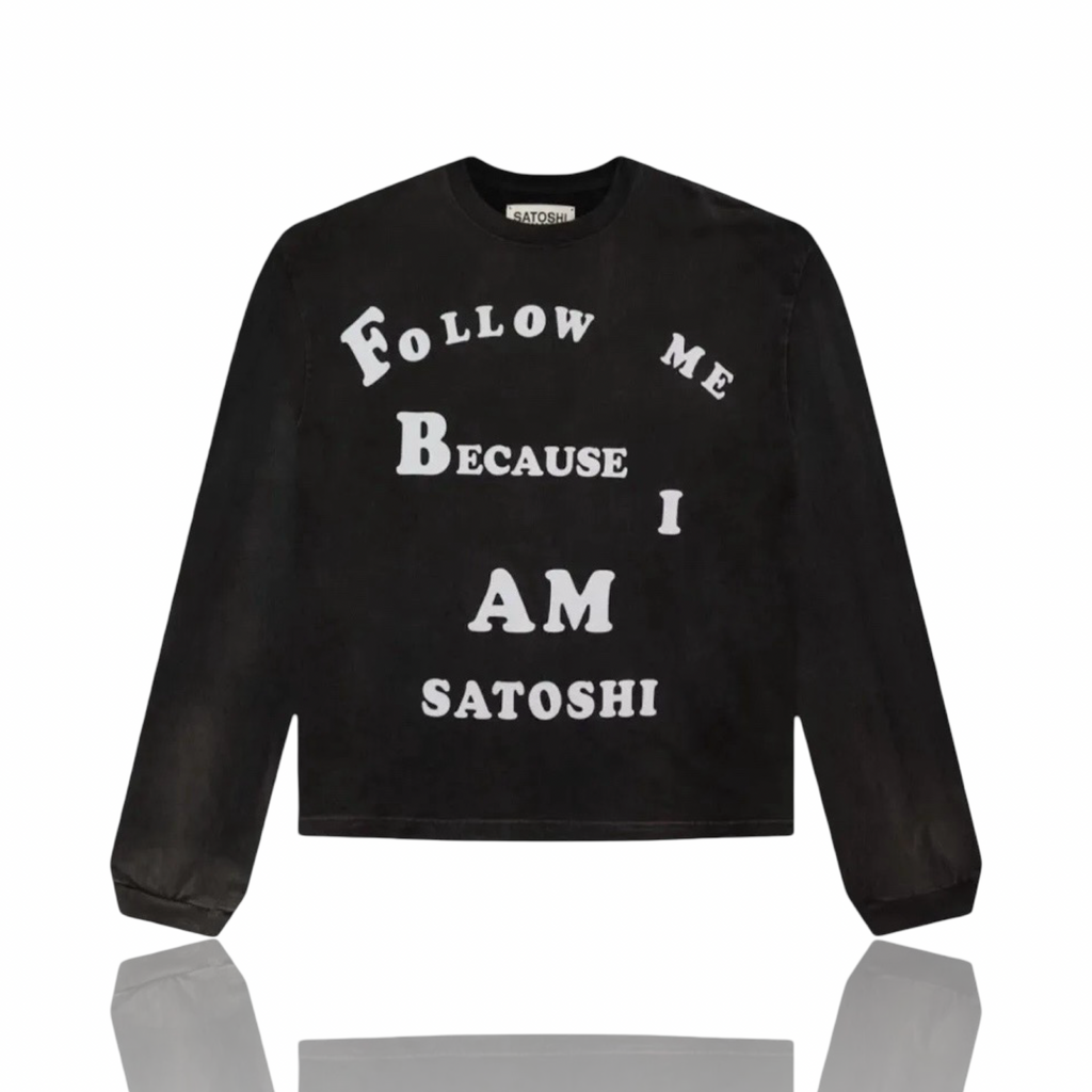 Satoshi Nakamoto Satoshi Was Here Longsleeve Black