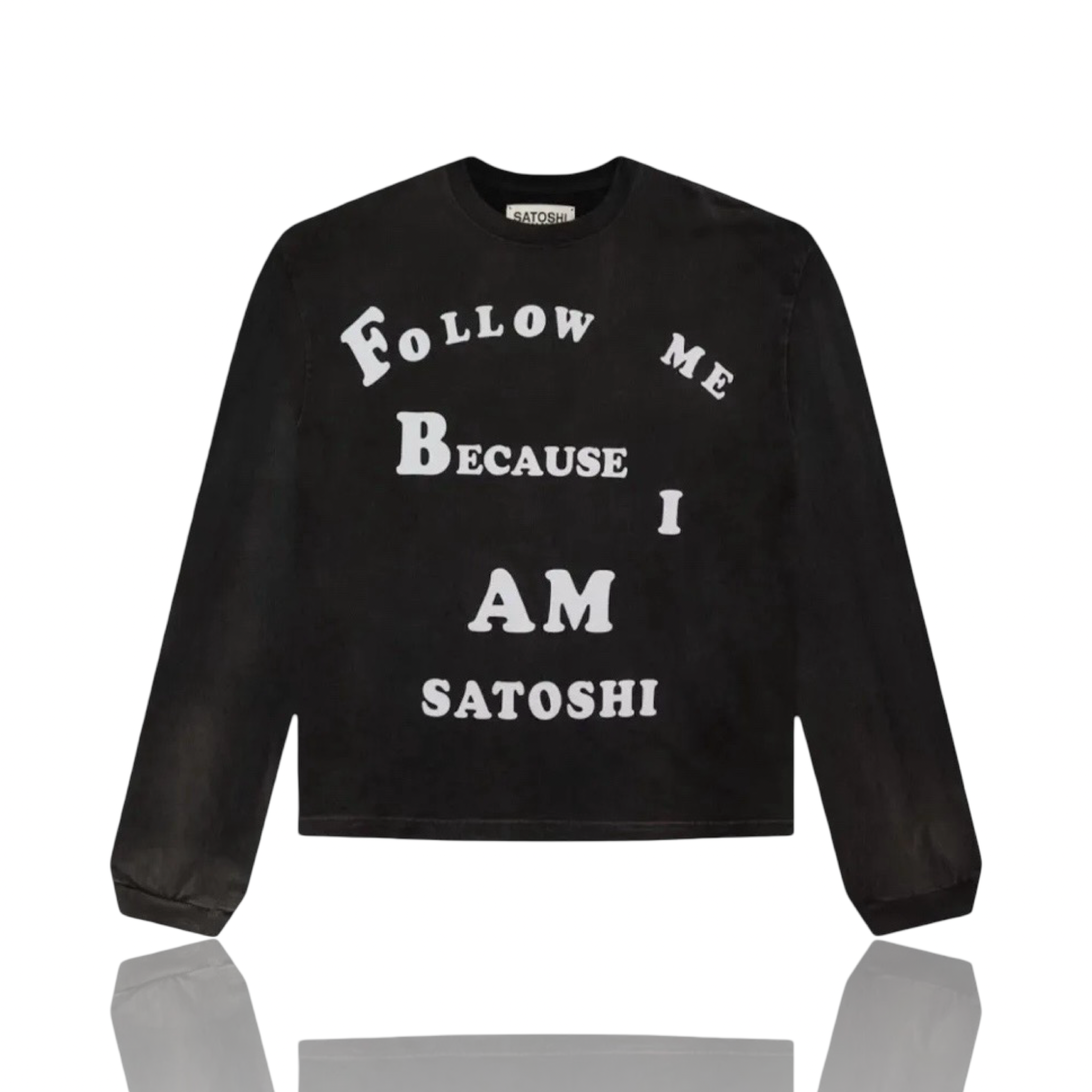 Satoshi Nakamoto Satoshi Was Here Longsleeve Black