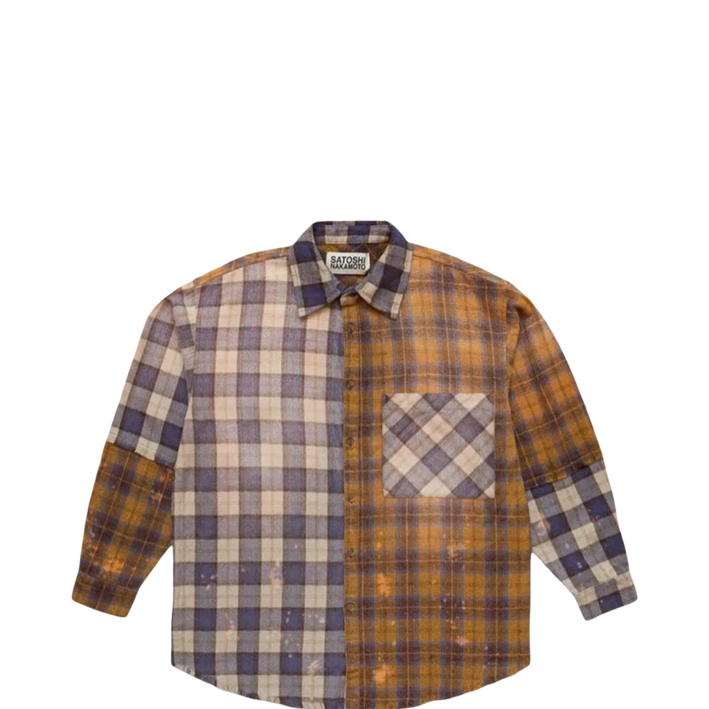 Satoshi Nakamoto Logo Patchwork Flannel