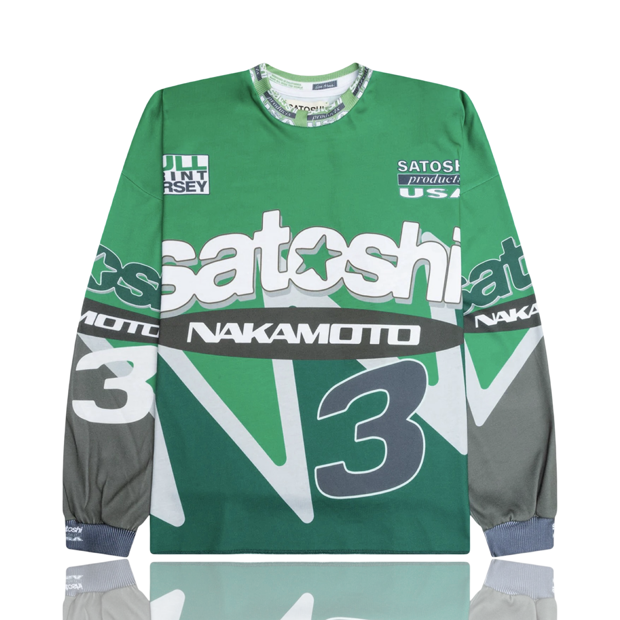 Satoshi Nakamoto Speedway Longsleeve Green