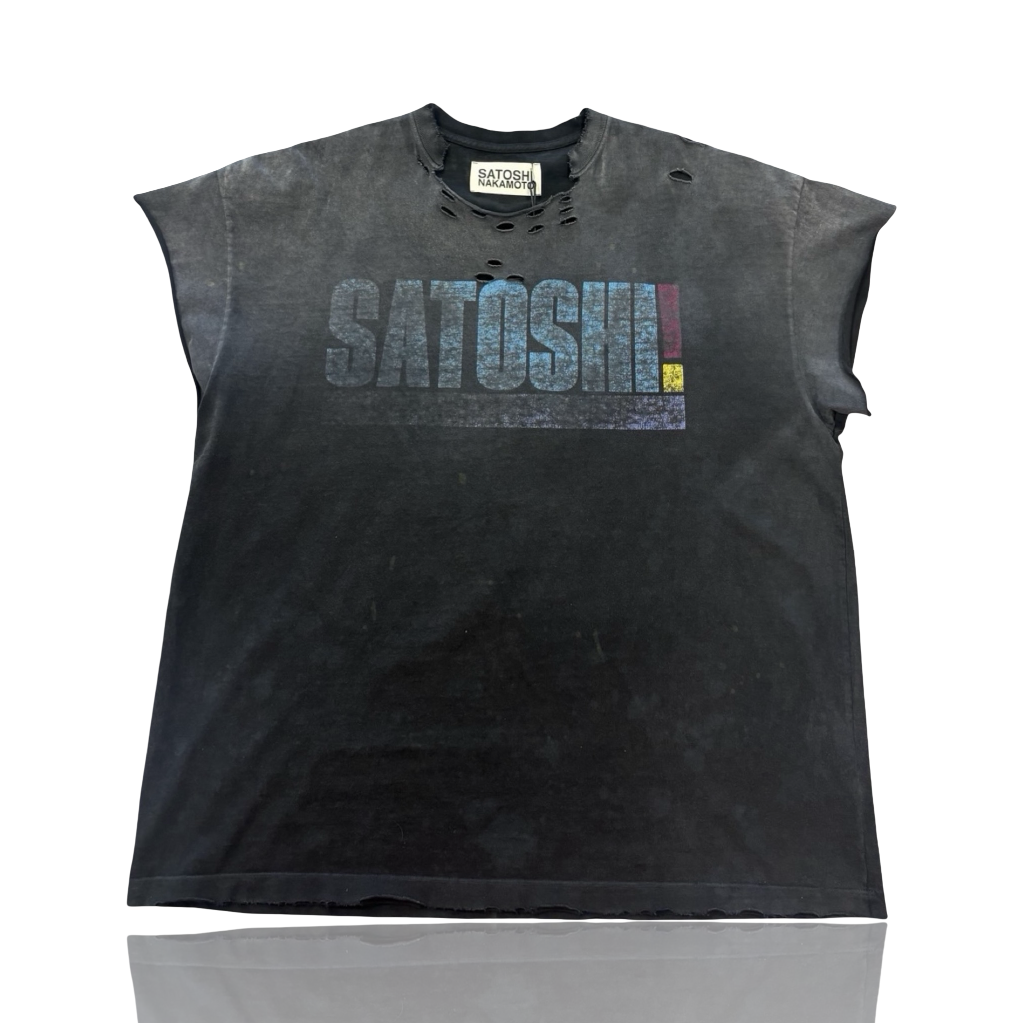 Satoshi Nakamoto There Is Smoke Tee Cut Off Tee Black